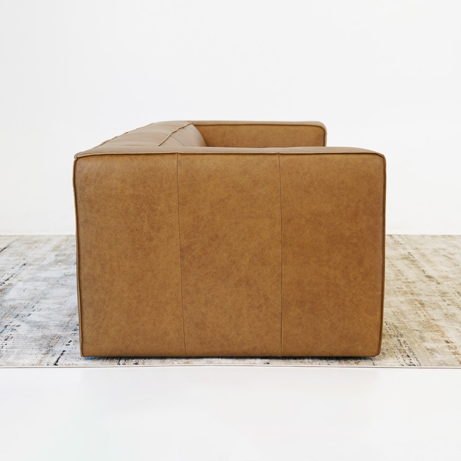 Emerson Tan Leather Sofa - image-1