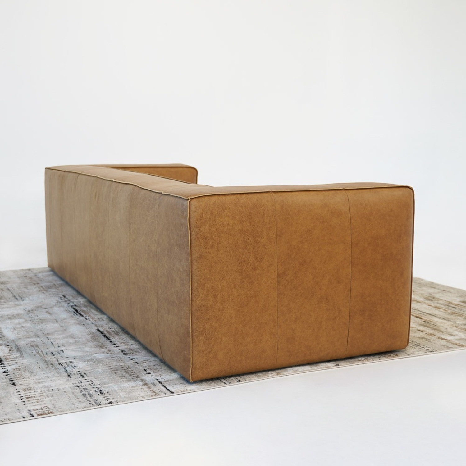 Emerson Tan Leather Sofa - image-2