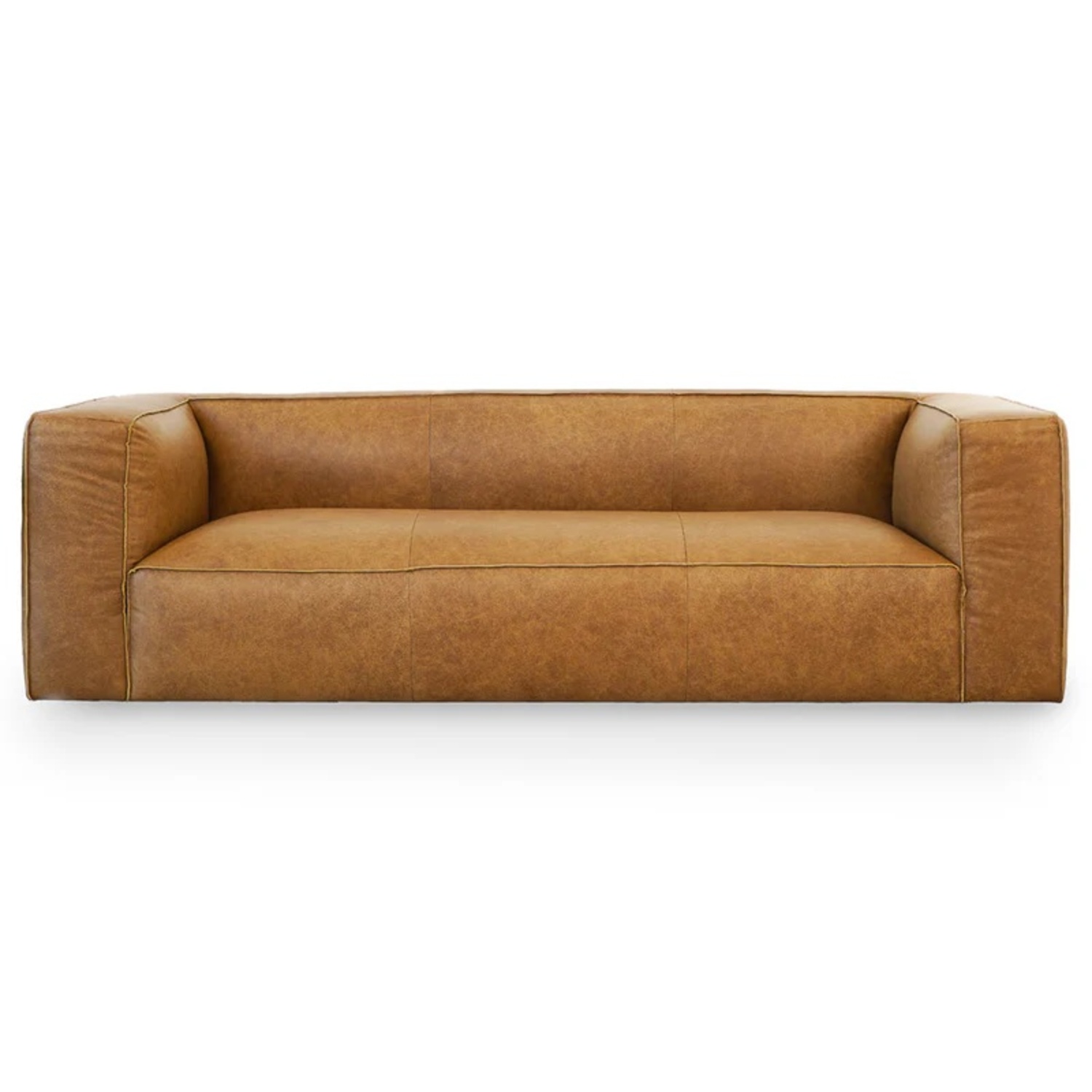 Emerson Tan Leather Sofa - image-7
