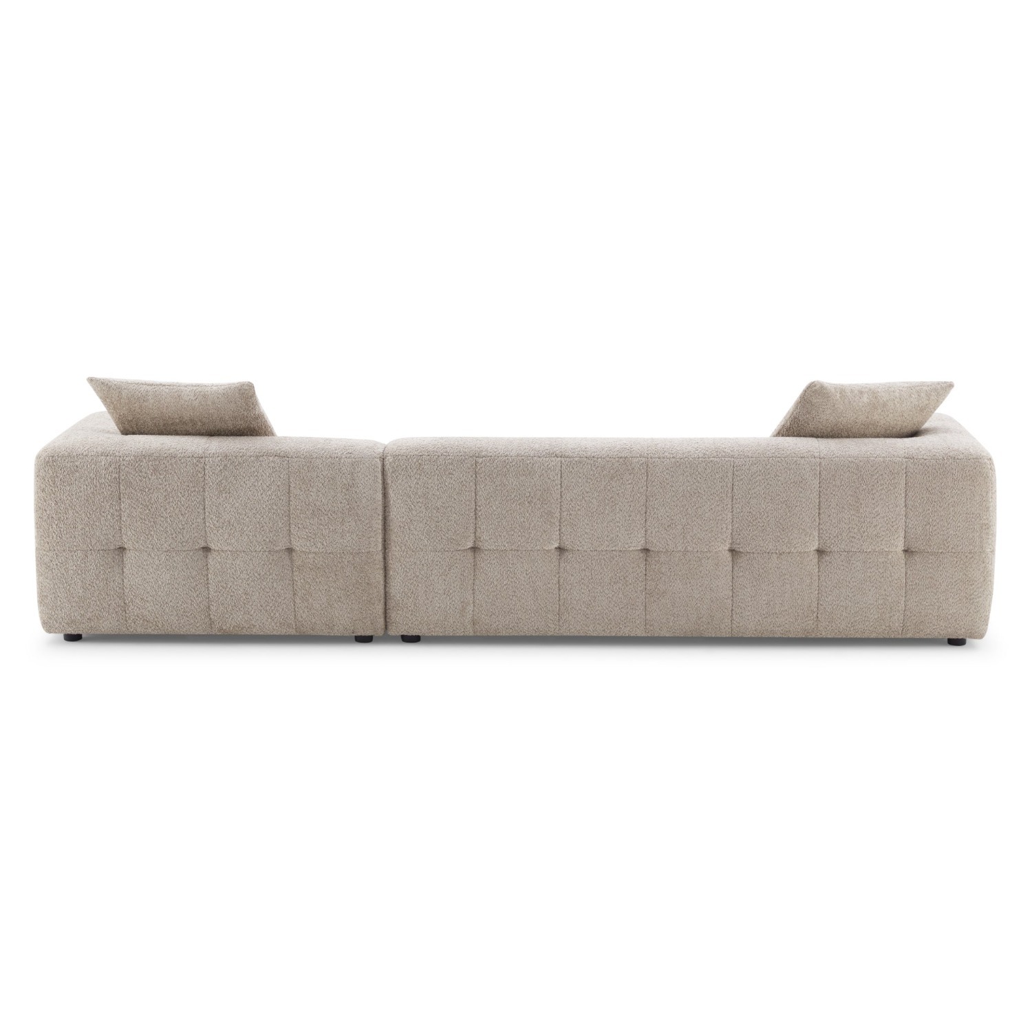 Wade Mocha Boucle L-Shaped Right Sectional Sofa - image-2