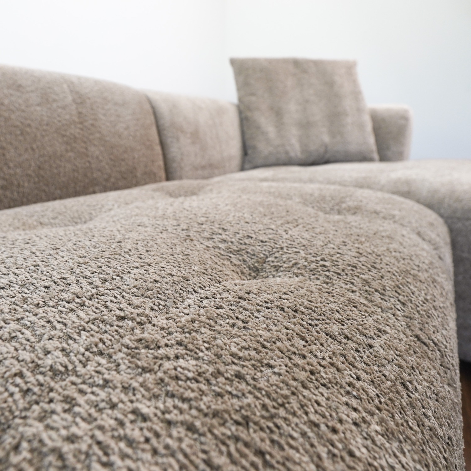 Wade Mocha Boucle L-Shaped Right Sectional Sofa - image-1