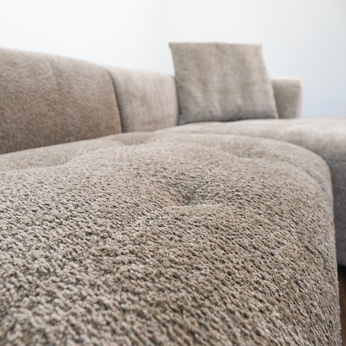 Used Wade Mocha Boucle L-Shaped Right Sectional Sofa for sale on AptDeco