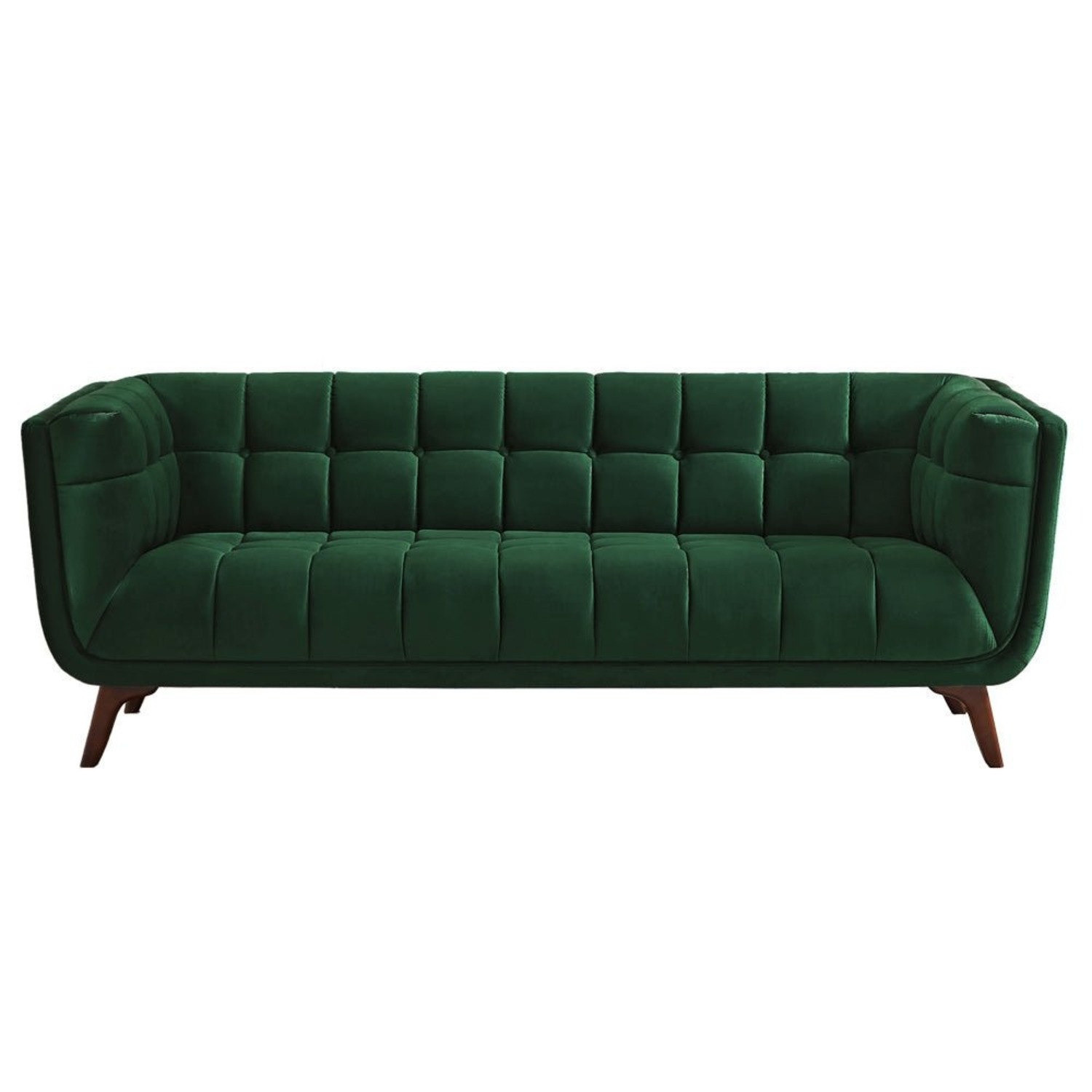 Kano Dark Green Velvet Sofa - image-0