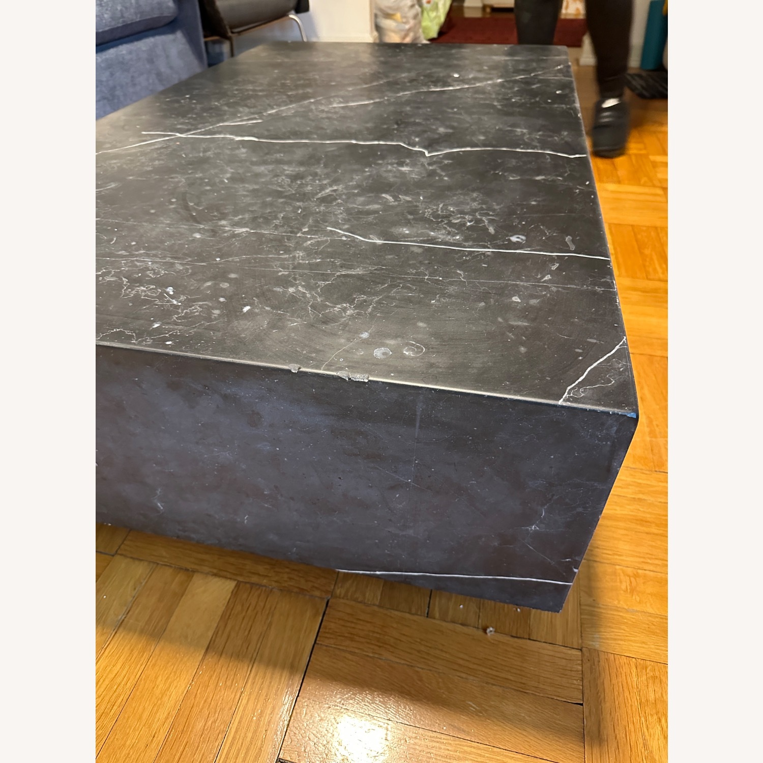 Restoration Hardware Plinth Marble Coffee Table - image-3