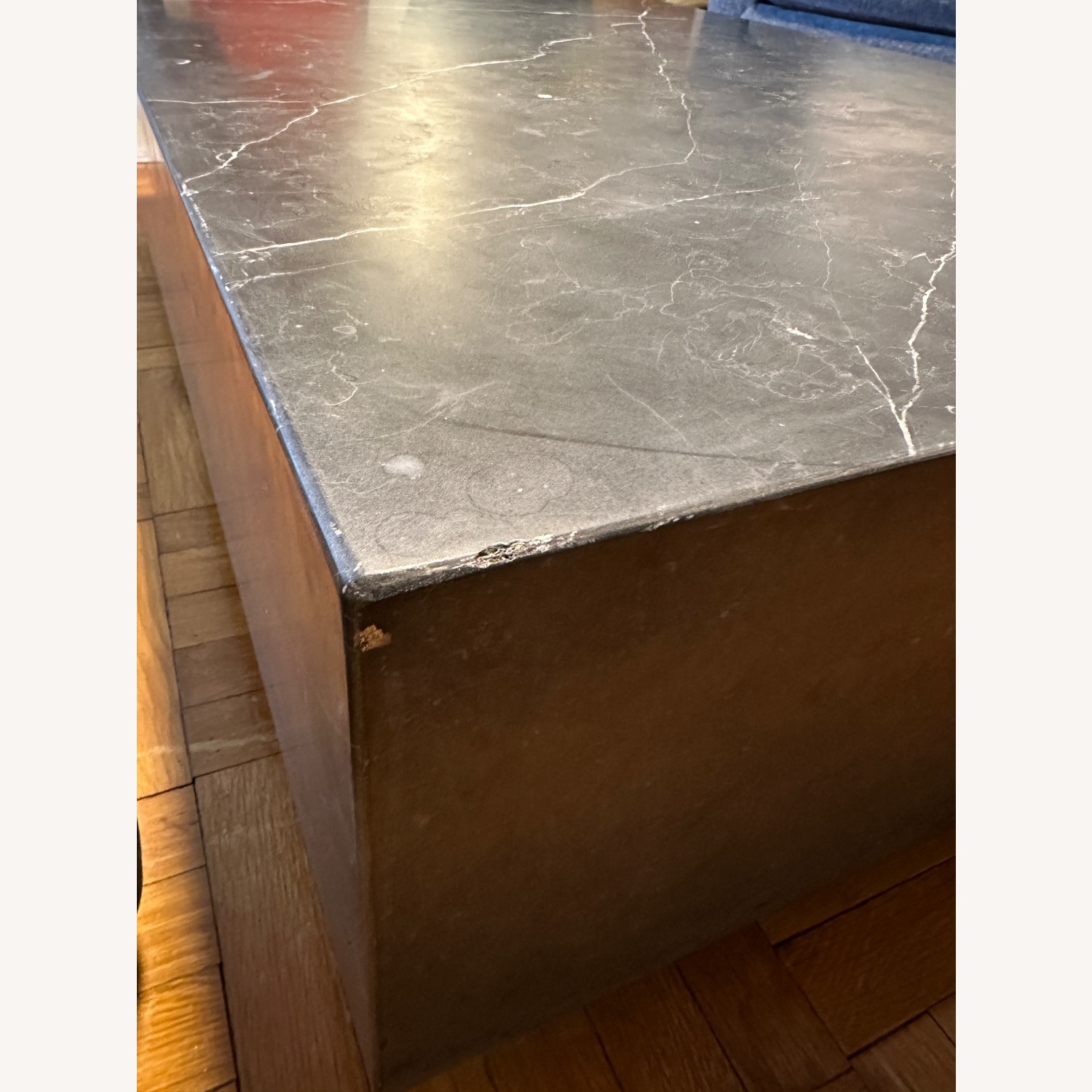 Restoration Hardware Plinth Marble Coffee Table - image-6