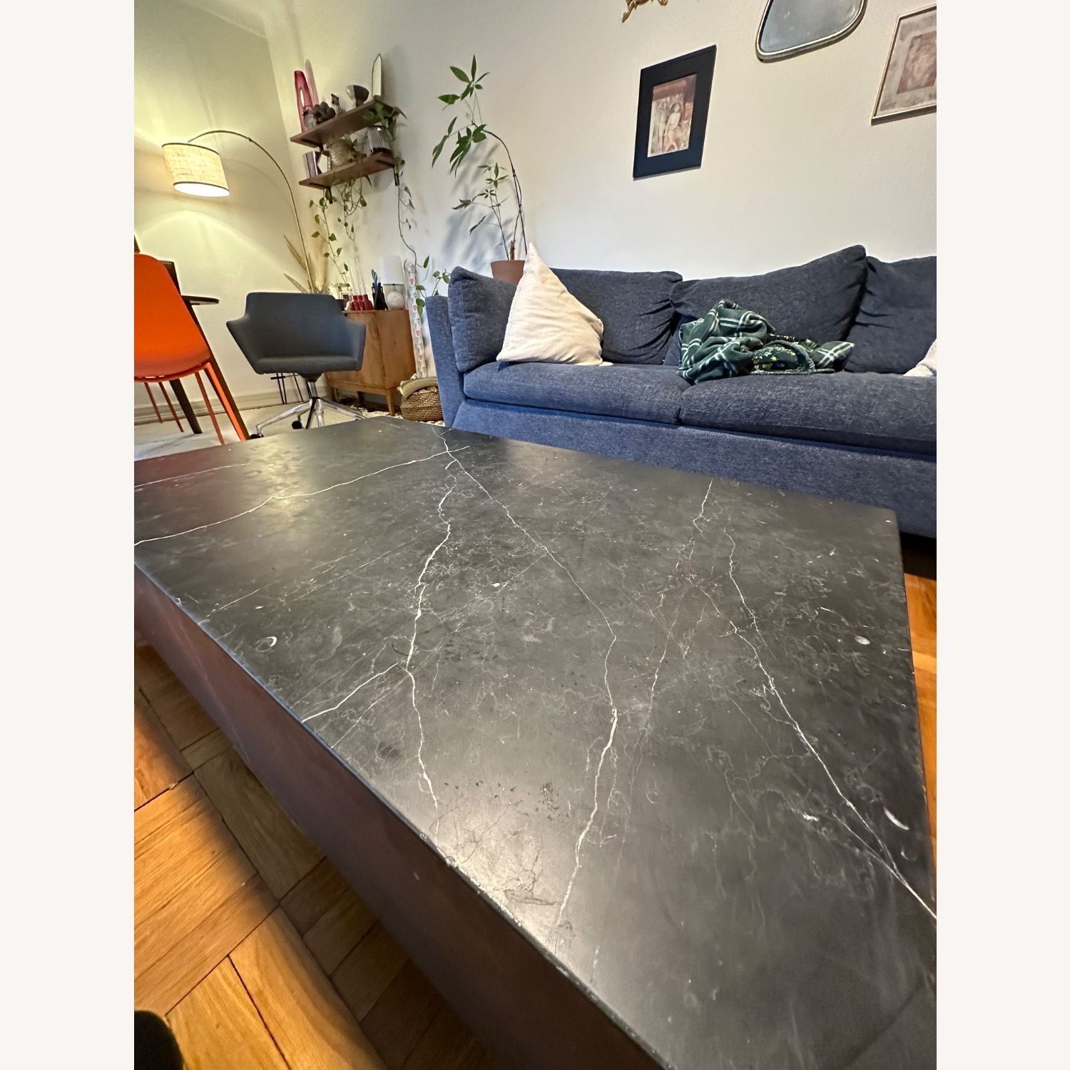 Restoration Hardware Plinth Marble Coffee Table - image-7