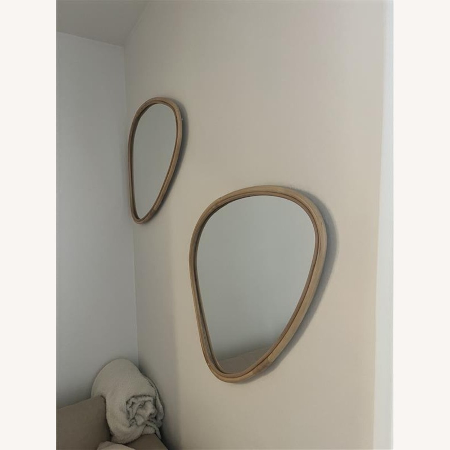 IKEA MARISTOVA Set of 2 Wall Bamboo Mirrors - image-2