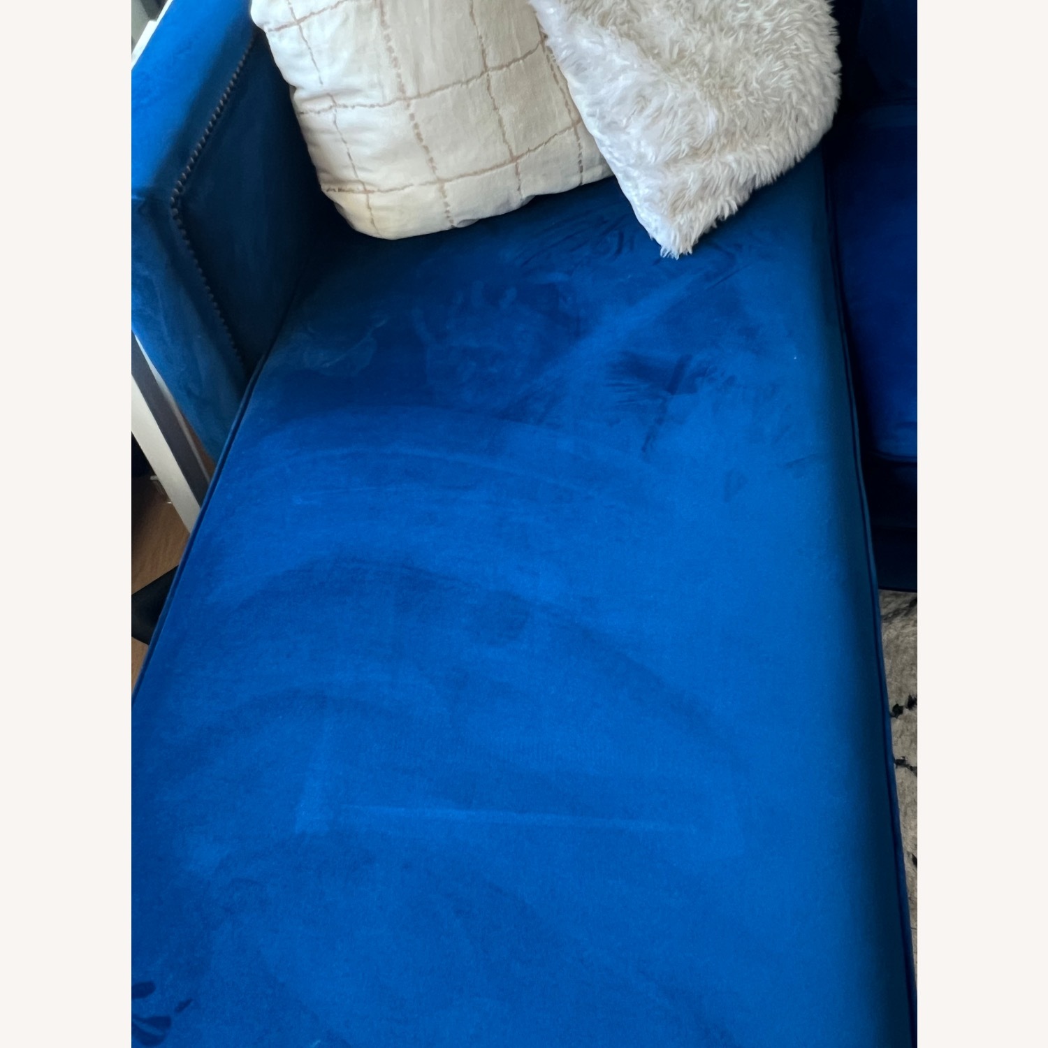 Apt2B Cobalt Blue Velvet Sectional  - image-7