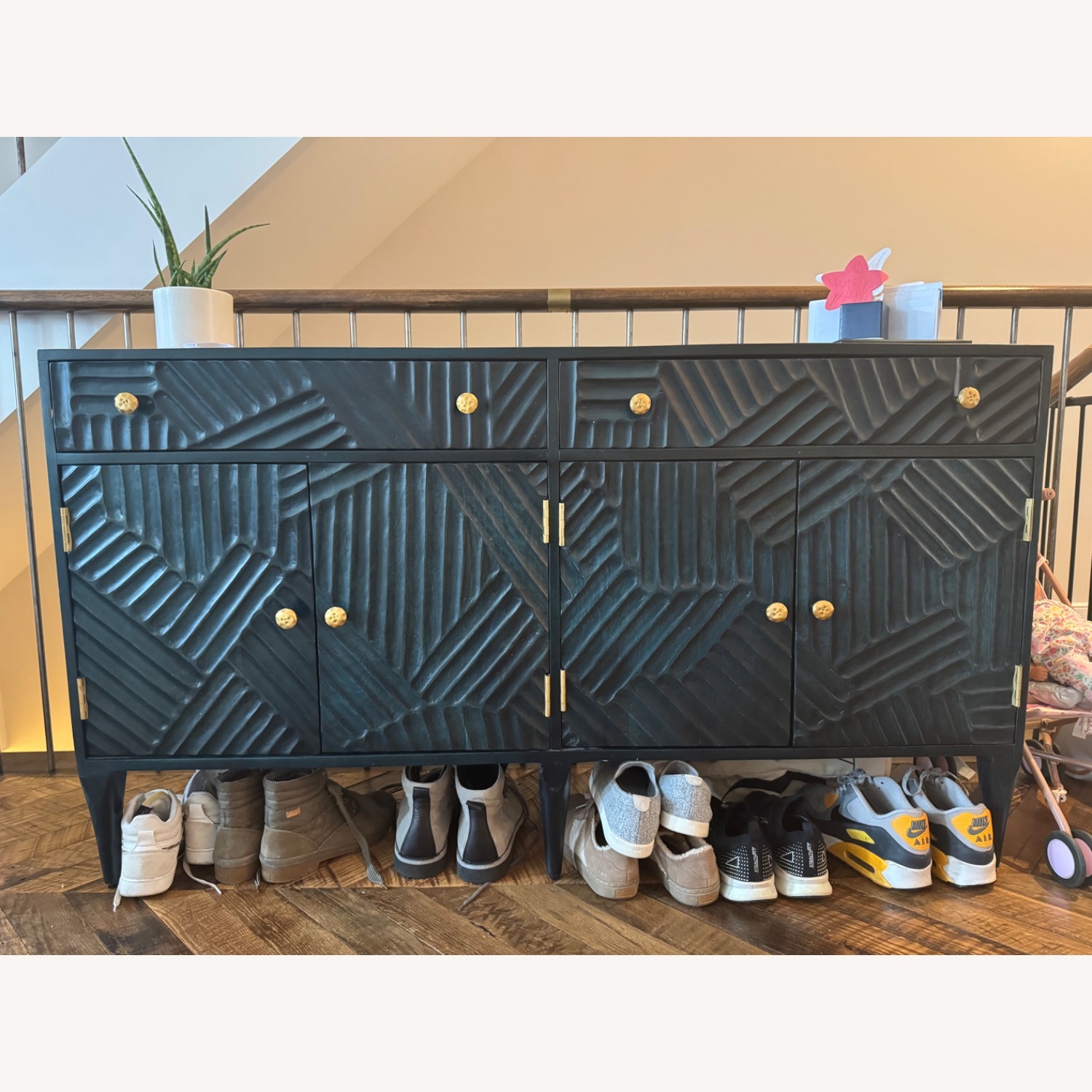 Anthropologie Hand Carved Paje Buffet - image-1