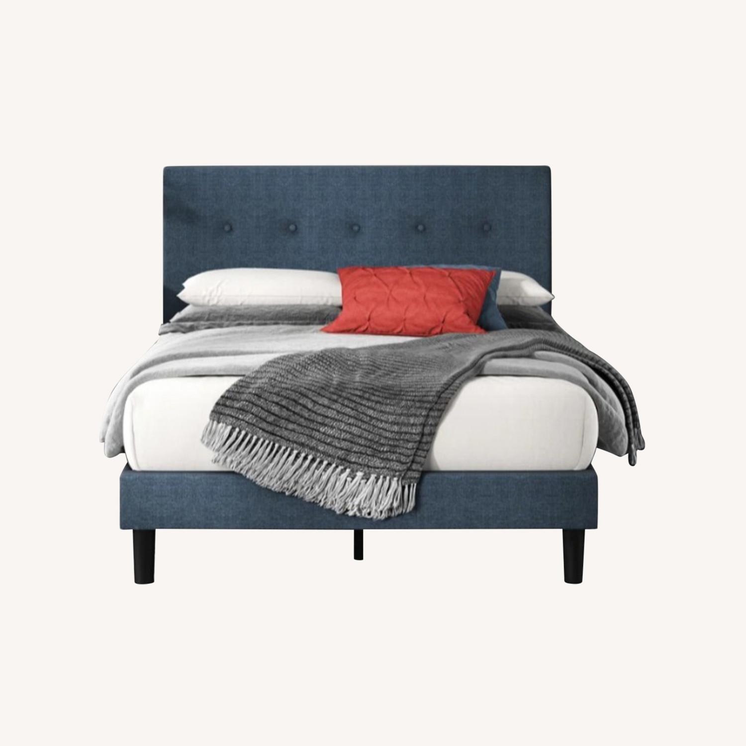 Raily Tufted Upholstered Low Profile Platform Bed - image-0
