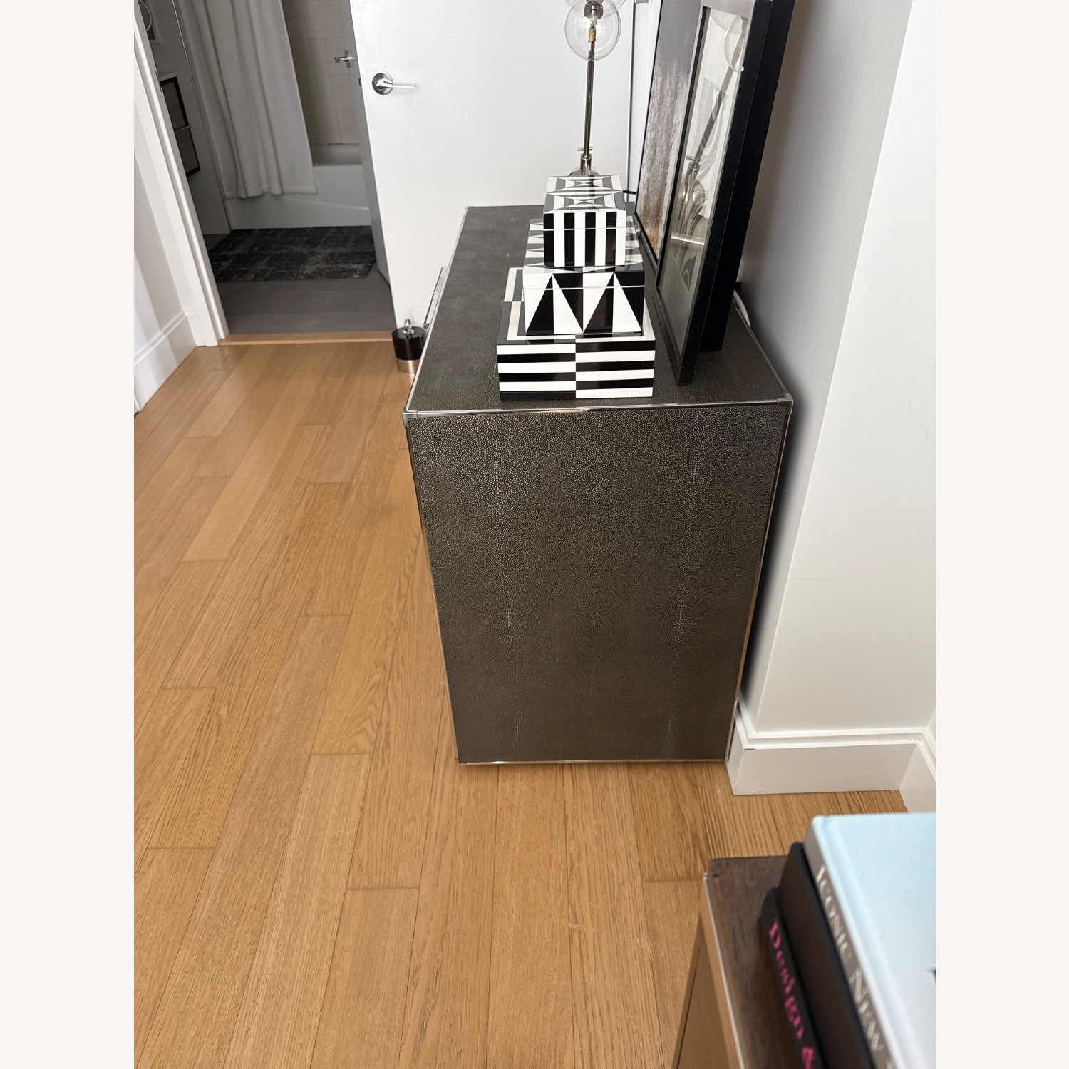 Restoration Hardware Saunderson Shagreen Cabinet - image-3