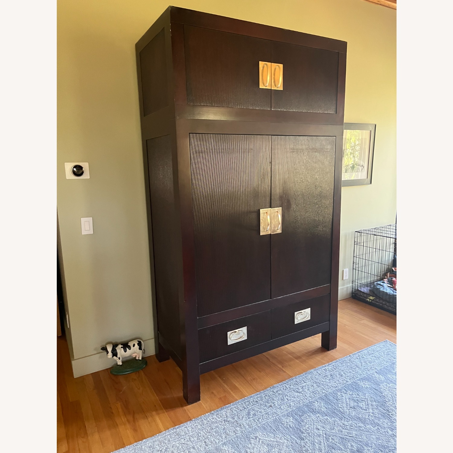 Large Wood Media Cabinet - image-5