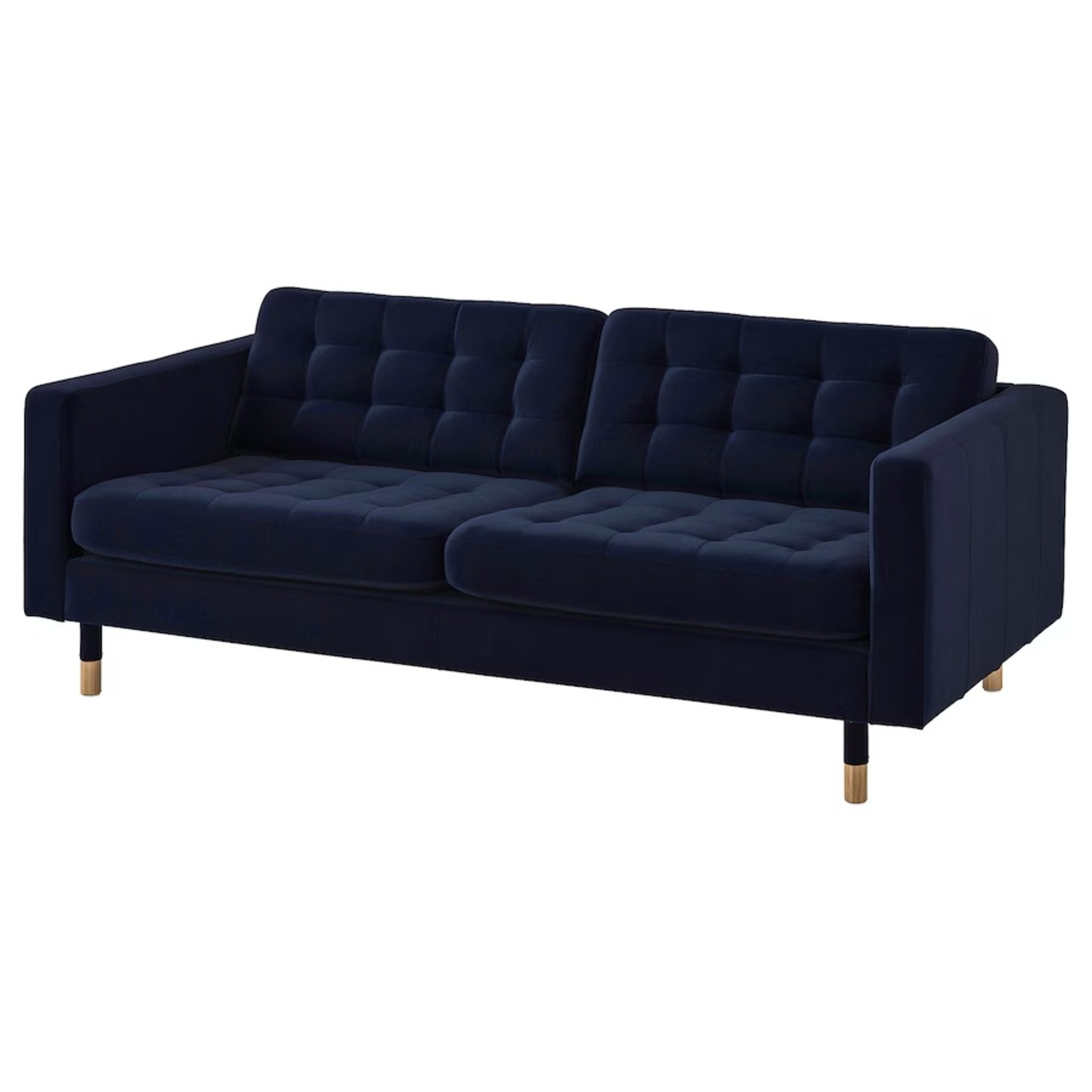 IKEA Suede Navy Blue 2 Seater Couch - image-4