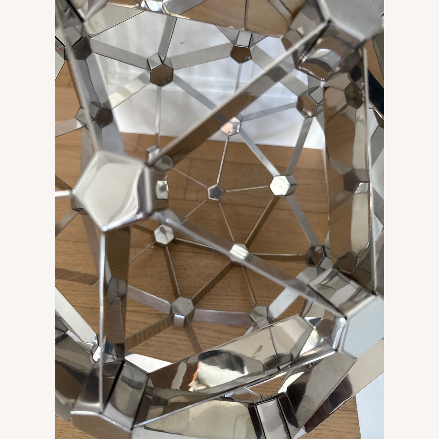 Restoration Hardware Polyhendron Sphere in Chrome - image-3