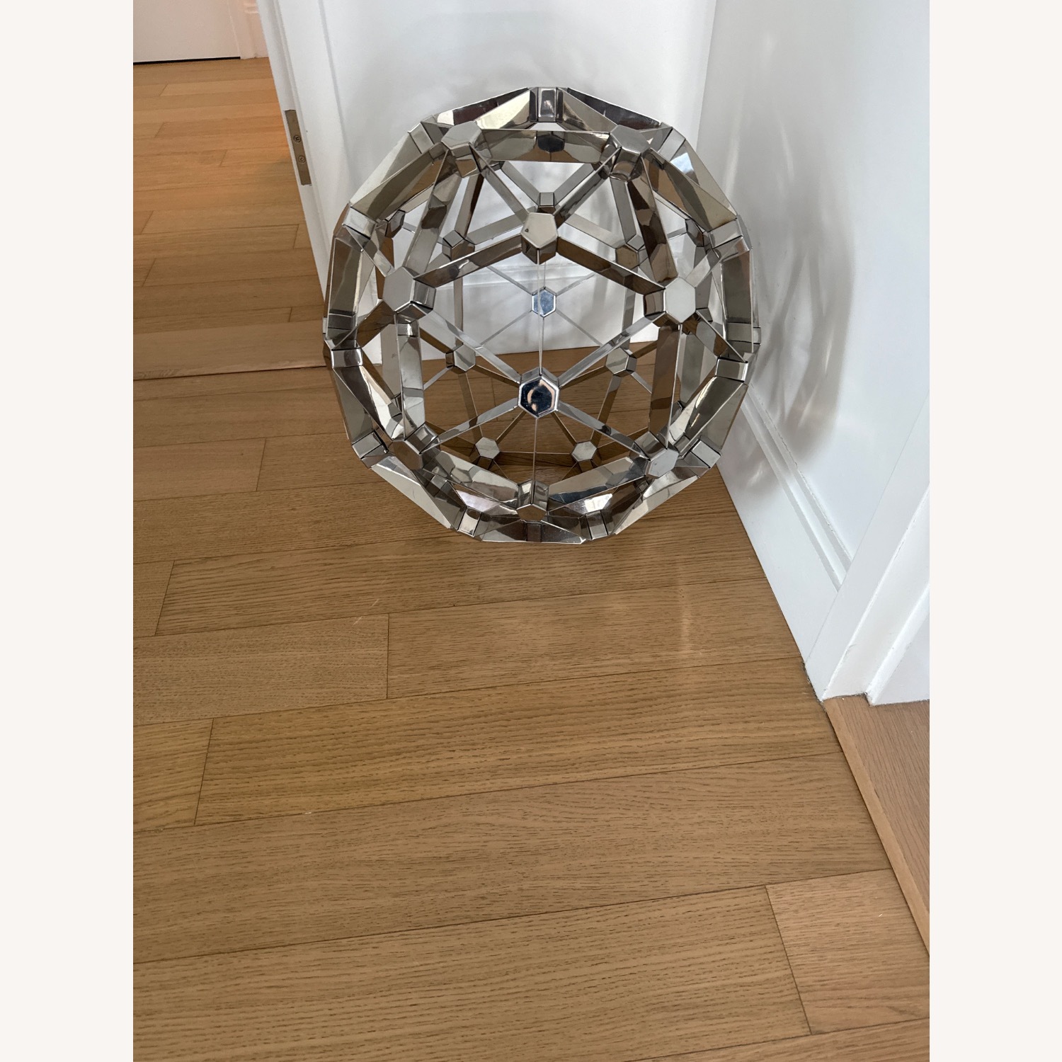 Restoration Hardware Polyhendron Sphere in Chrome - image-1
