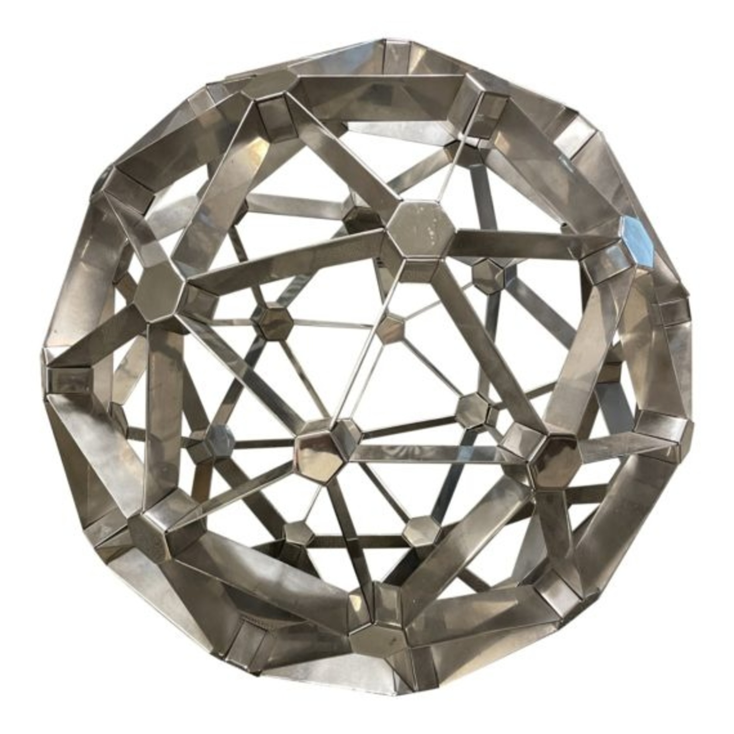 Restoration Hardware Polyhendron Sphere in Chrome - image-4