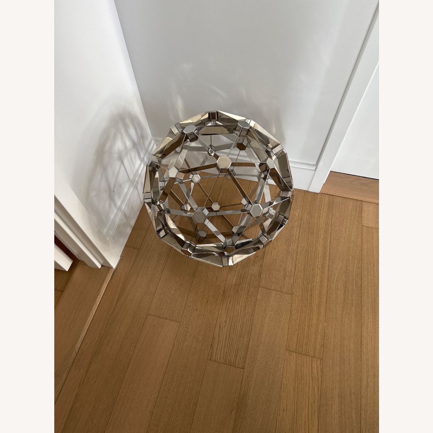 Restoration Hardware Polyhendron Sphere in Chrome - image-2