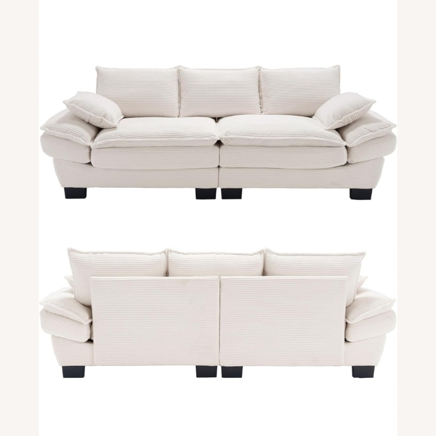 Oversized Beige Sofa/Loveseat - image-1