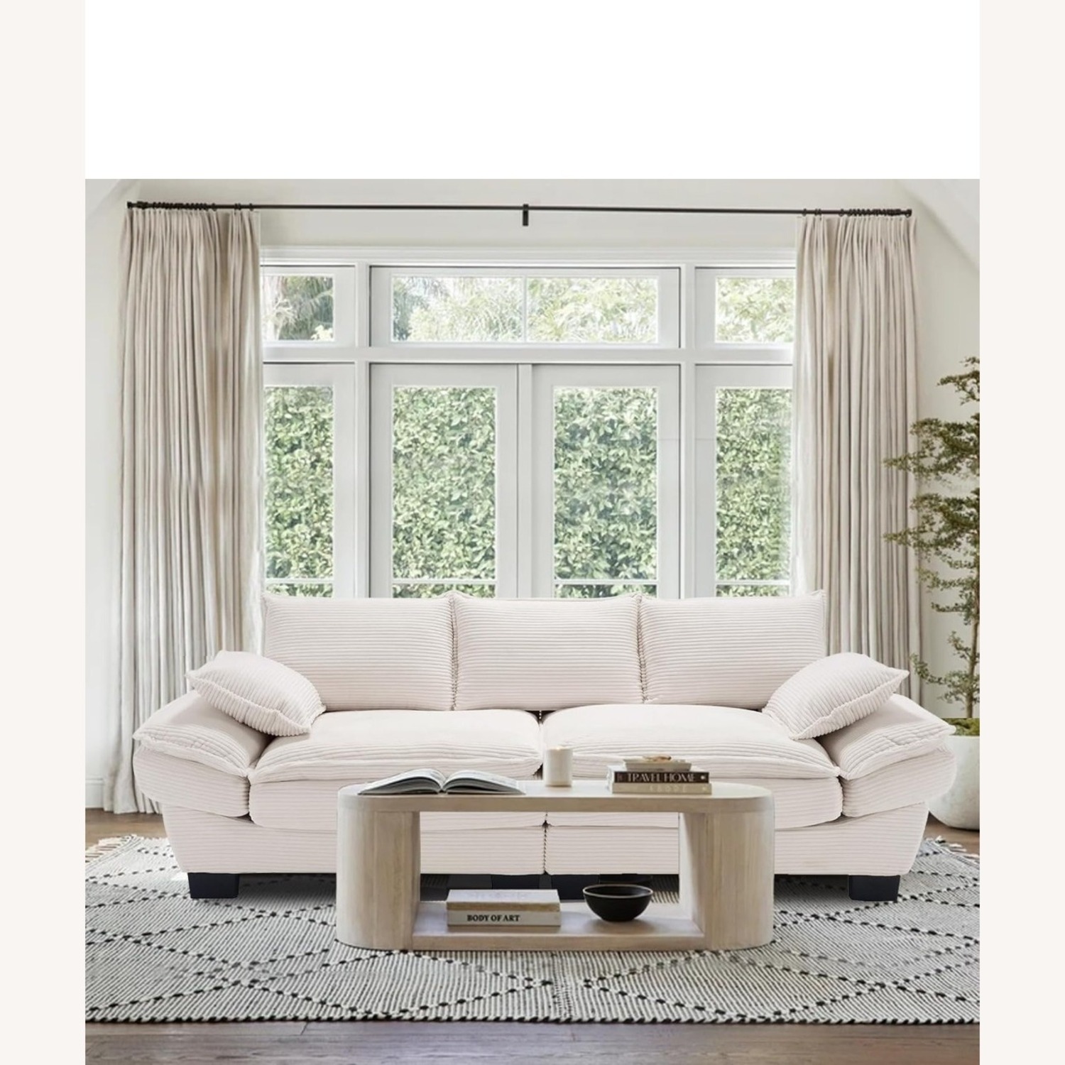 Oversized Beige Sofa/Loveseat - image-6