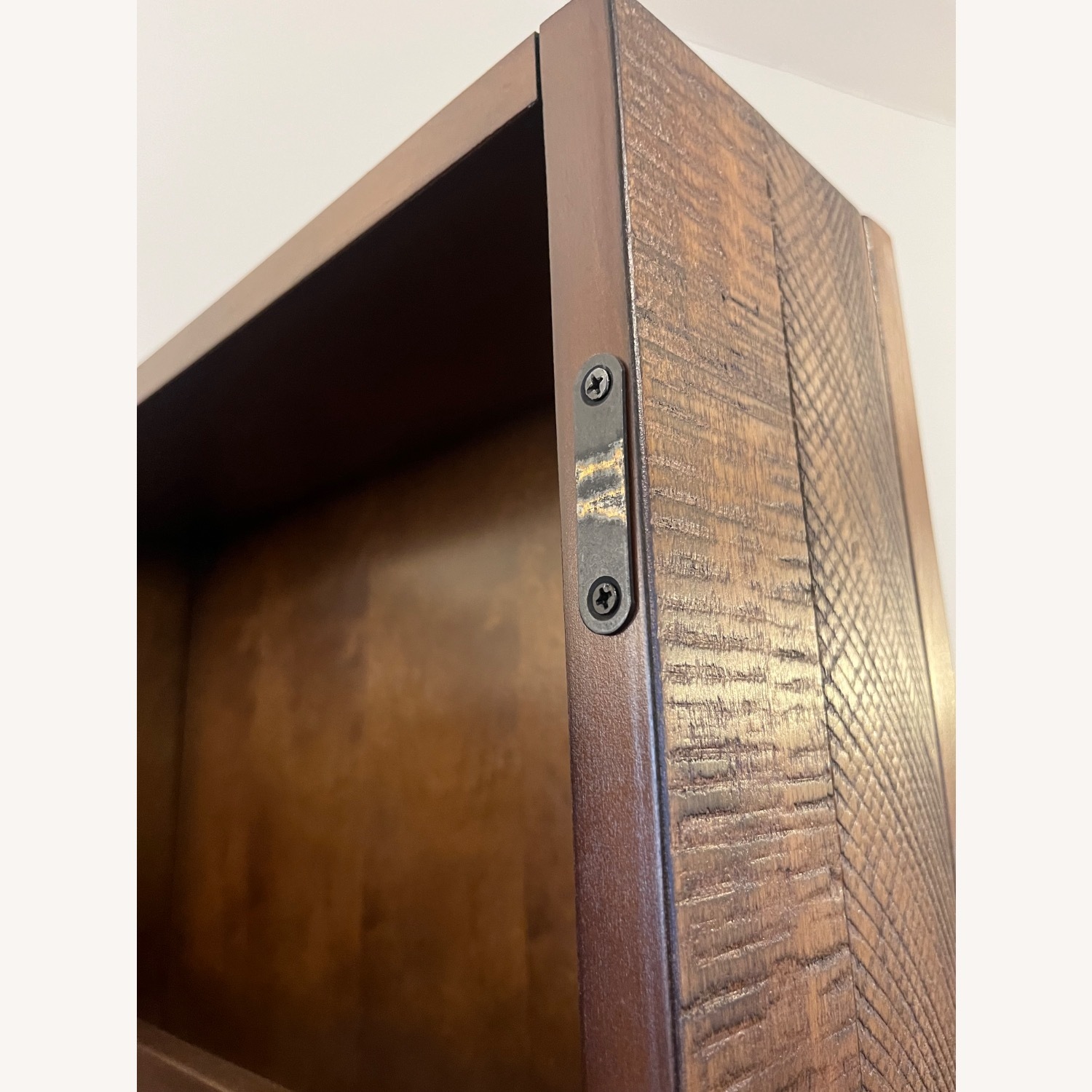 Pottery Barn Mahogany Bar Cabinet with Lights - image-2