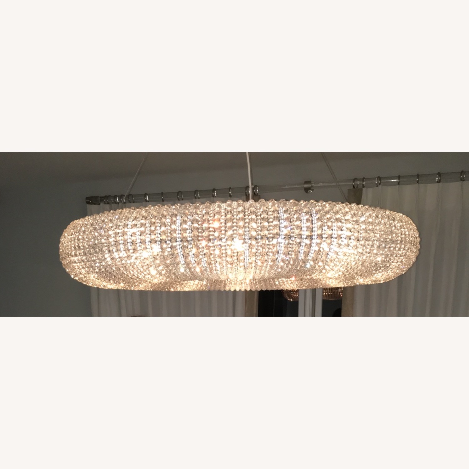 Crystal Halo Clear Round LED Chandelier 41" - image-5