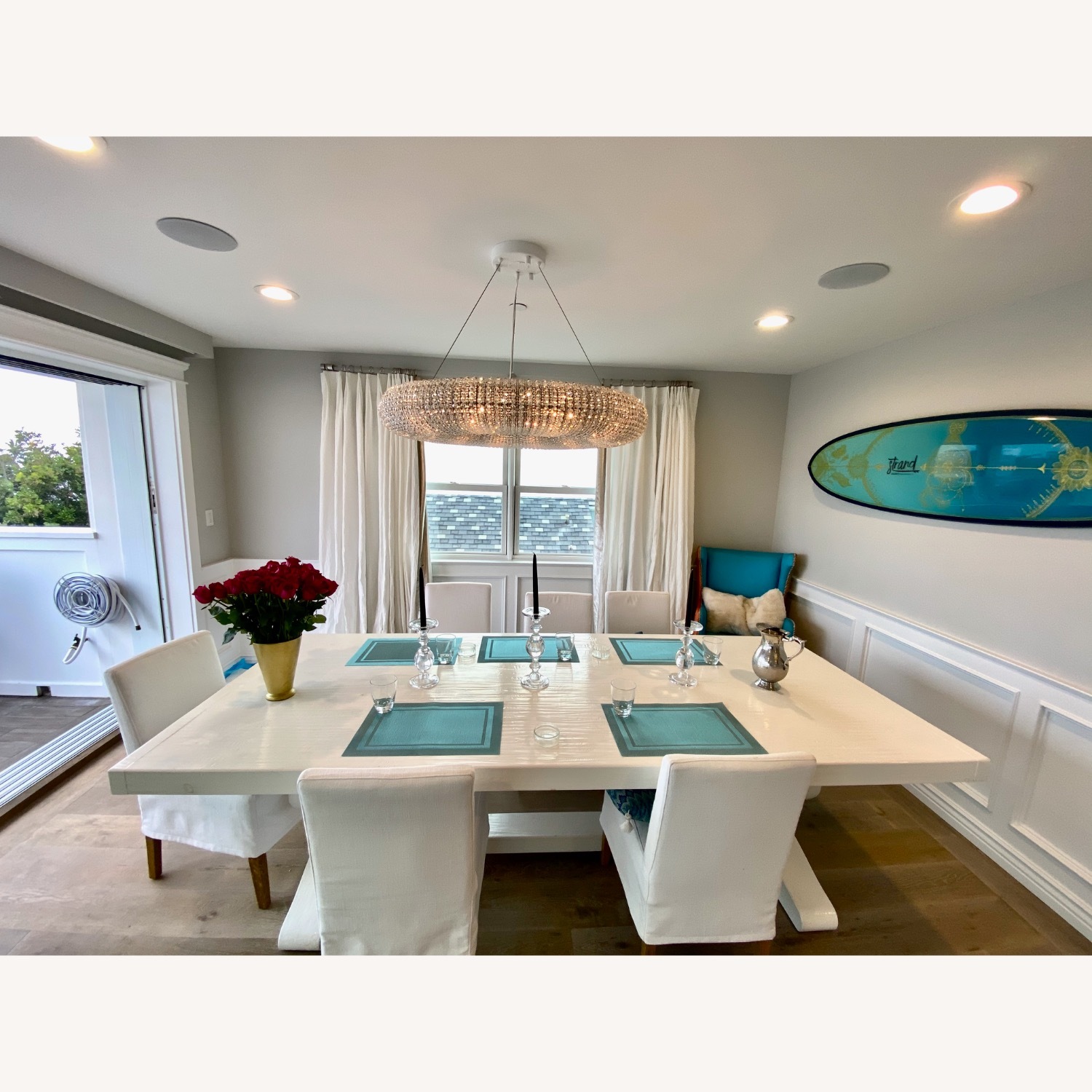 Crystal Halo Clear Round LED Chandelier 41" - image-3