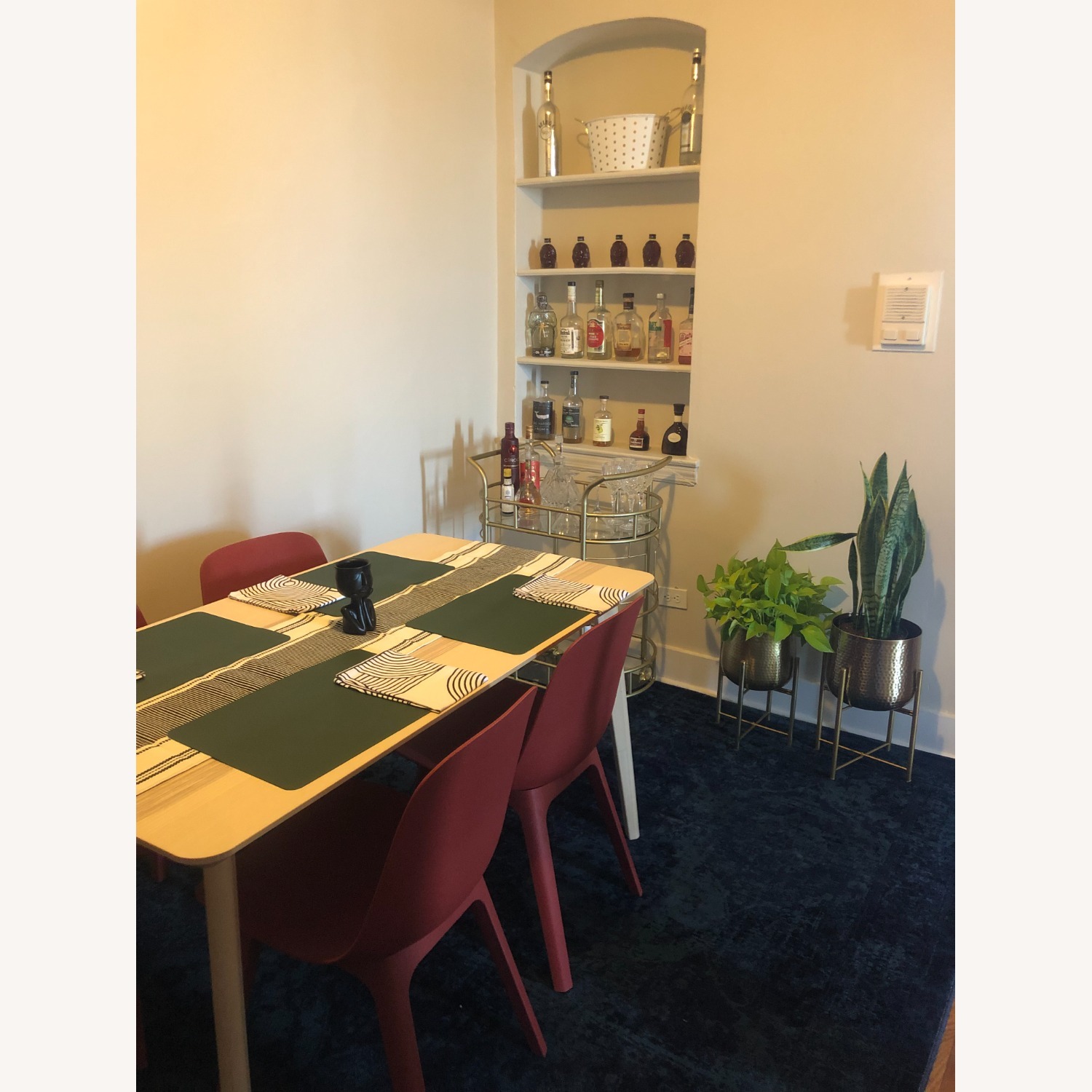 IKEA Dining Set- LISABO Table + ODGER Chairs - image-1
