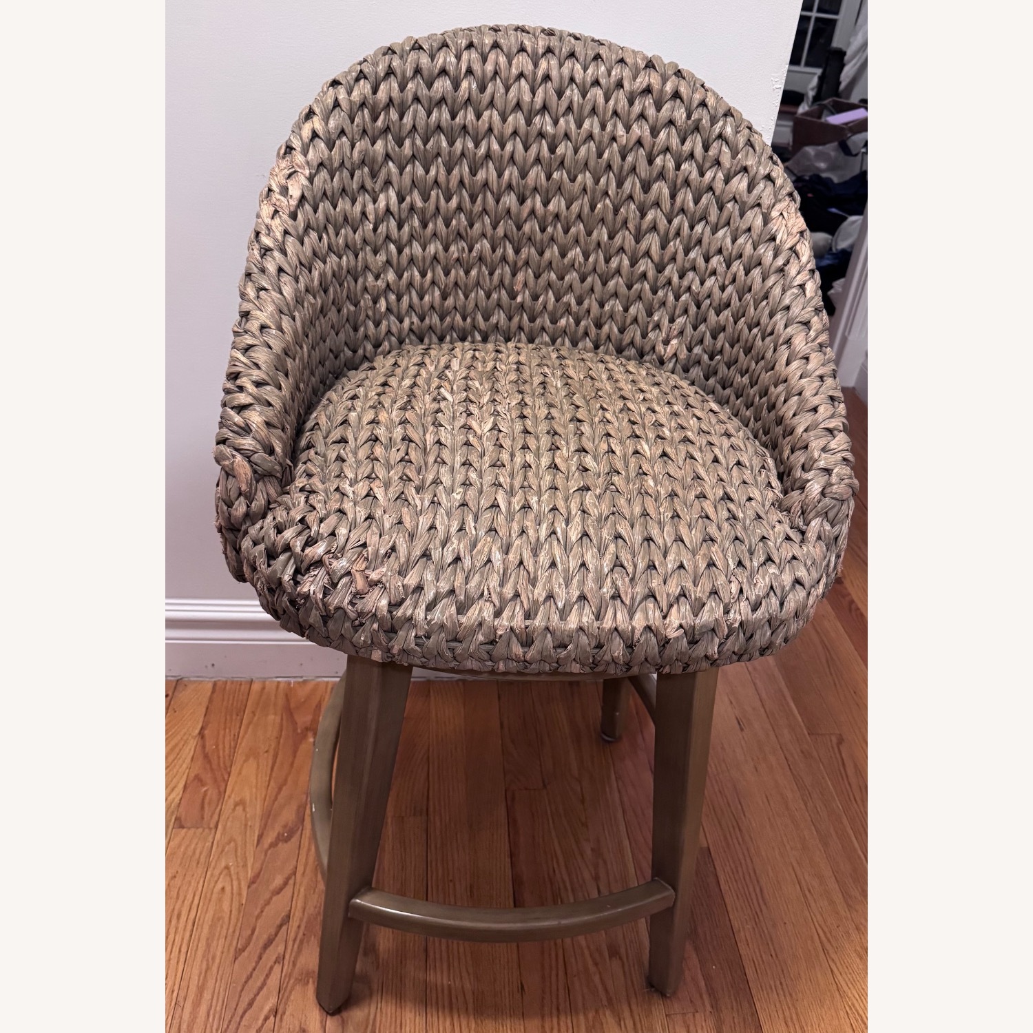 Pottery Barn Sea Grass Swivel Counter Stool - image-3