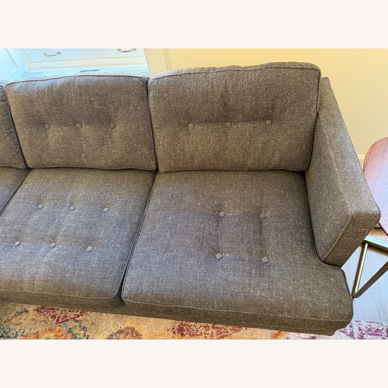 West Elm Peggy Dark Gray Two-Piece Sectional Sofa - image-5