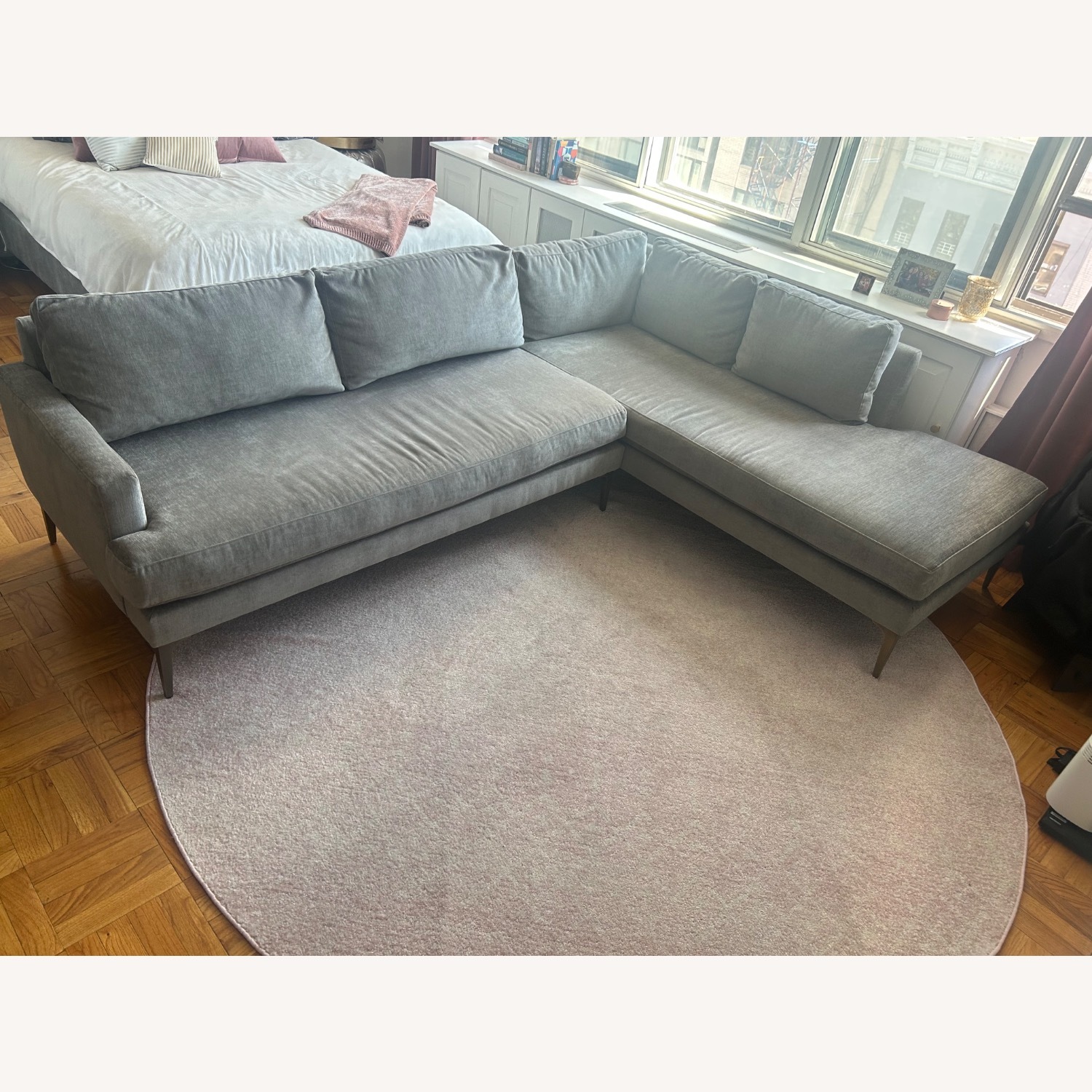 West Elm Andes Mineral Gray Sectional - image-0