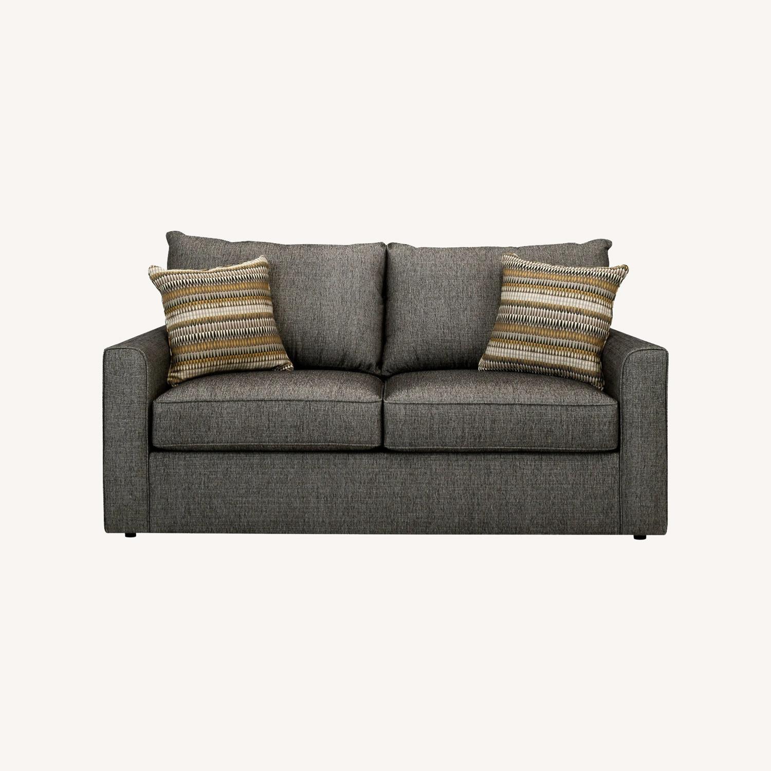 Raymour & Flanigan Neutral Gray-Brown Sleeper Sofa (Queen) - image-0