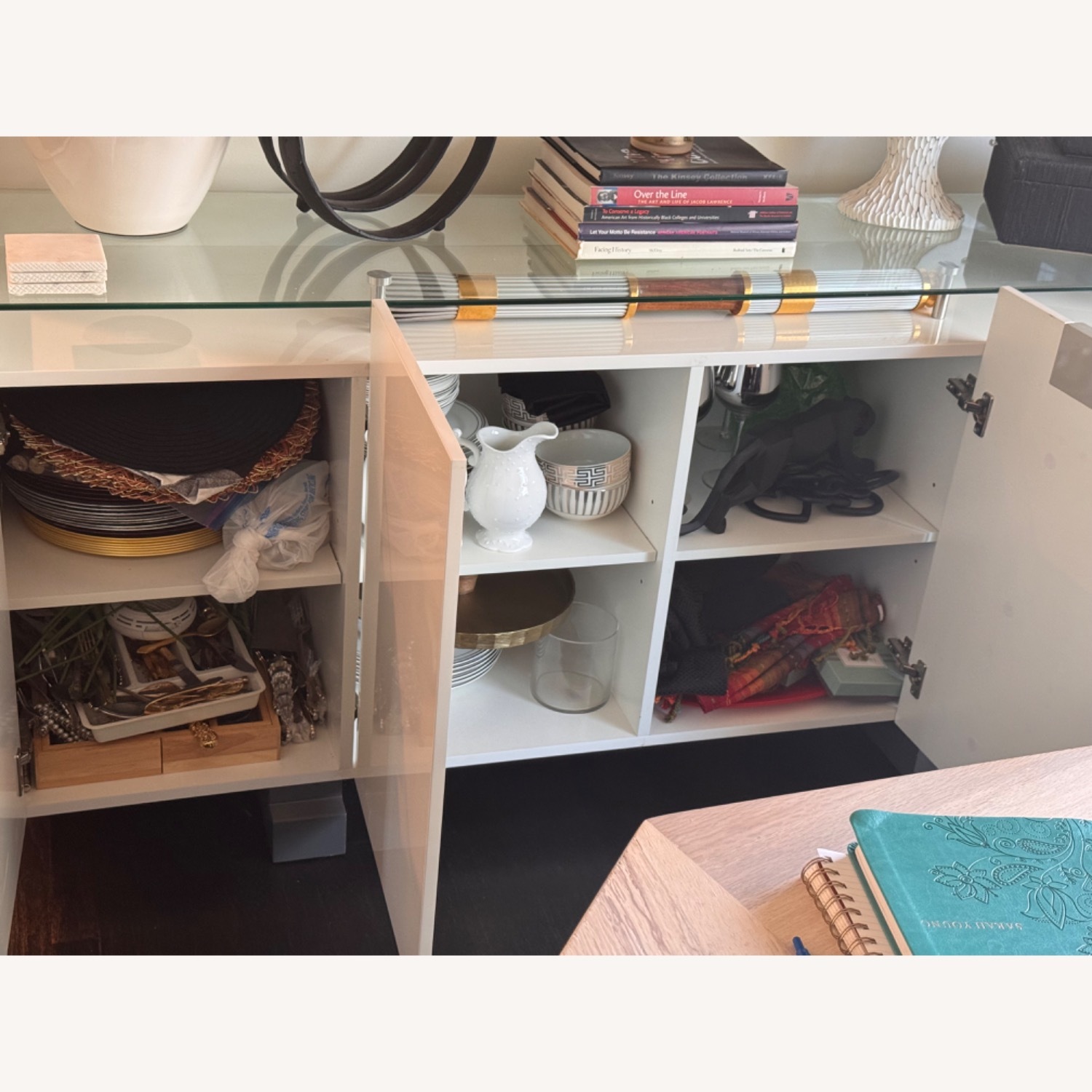 Modern White Lacquer Buffet - image-6