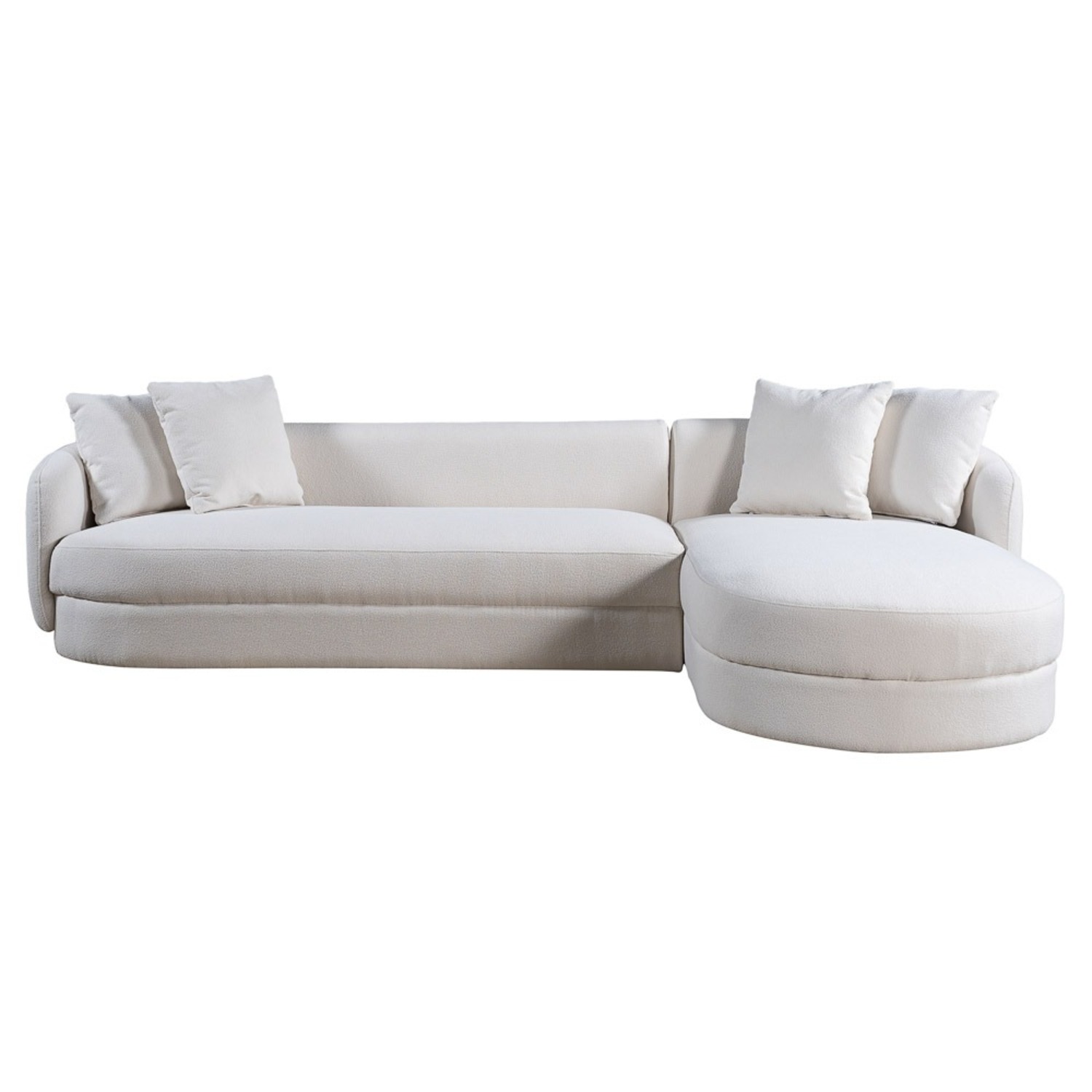 Chesterton Cream Boucle Right Sectional Sofa - image-3