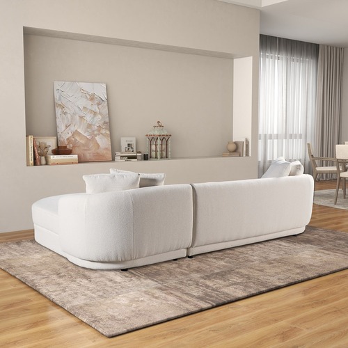 Used Chesterton Cream Boucle Right Sectional Sofa for sale on AptDeco