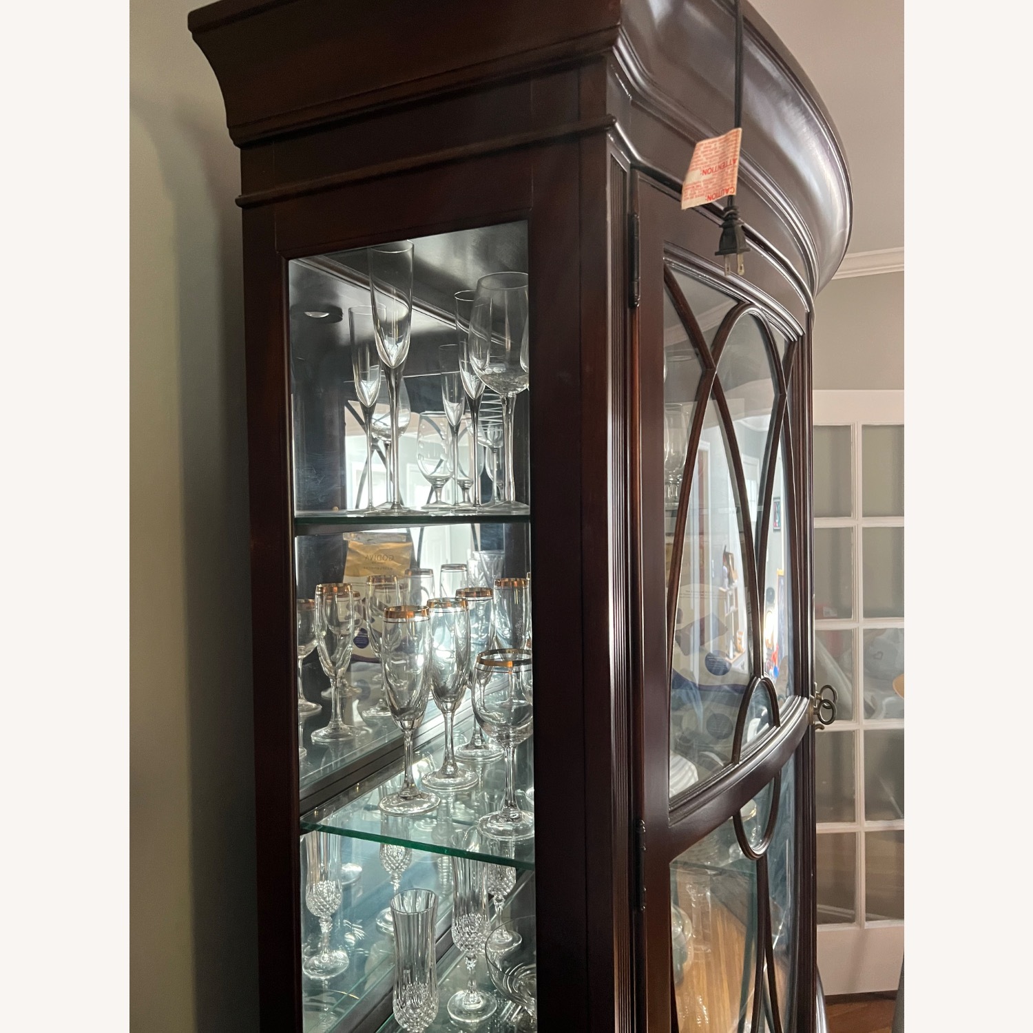 Lighted 2 piece Credenza with Hutch - image-4