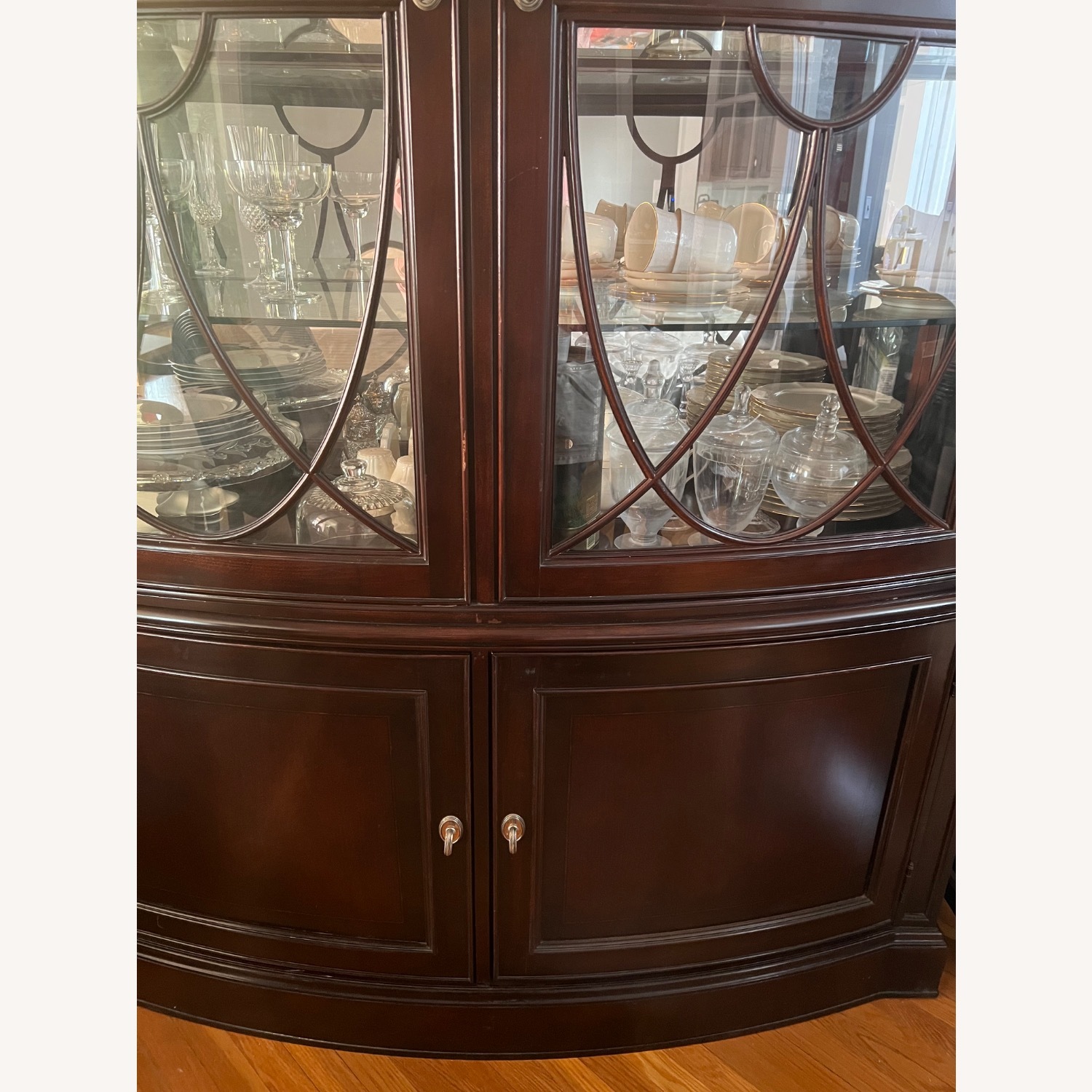 Lighted 2 piece Credenza with Hutch - image-3