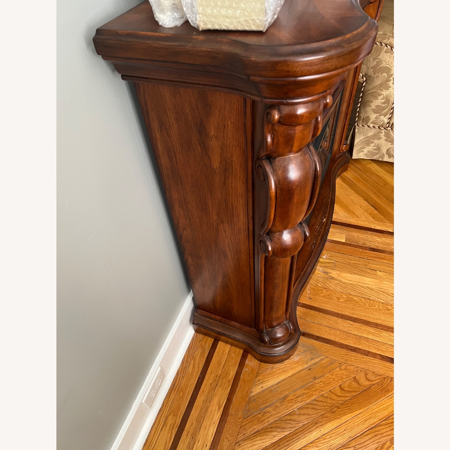 Wooden Lighted/ Heated Fireplace - image-2