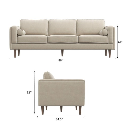 Used Fordham Dark Green Velvet Sofa for sale on AptDeco