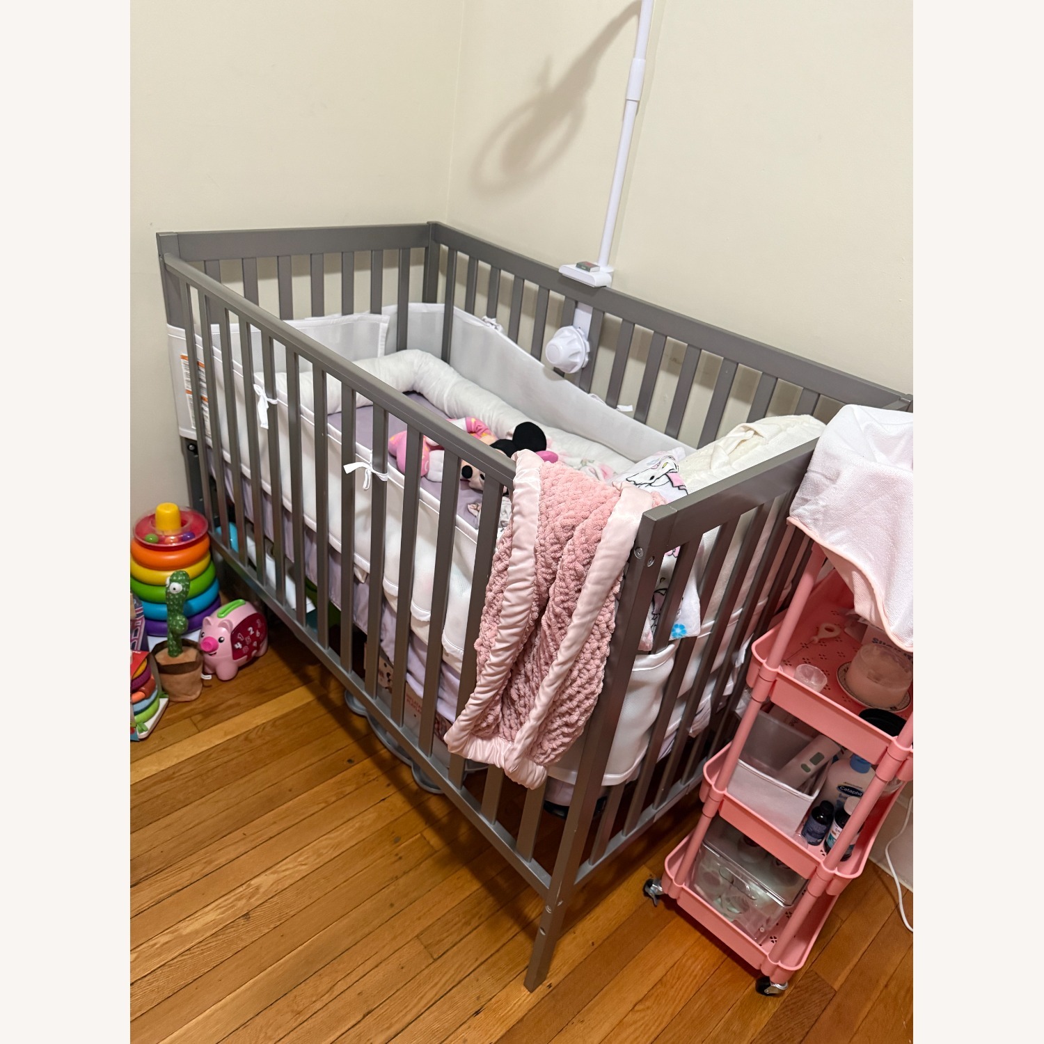 Dream On Me Synergy 5-In-1 Convertible Crib In Cool Grey - image-1