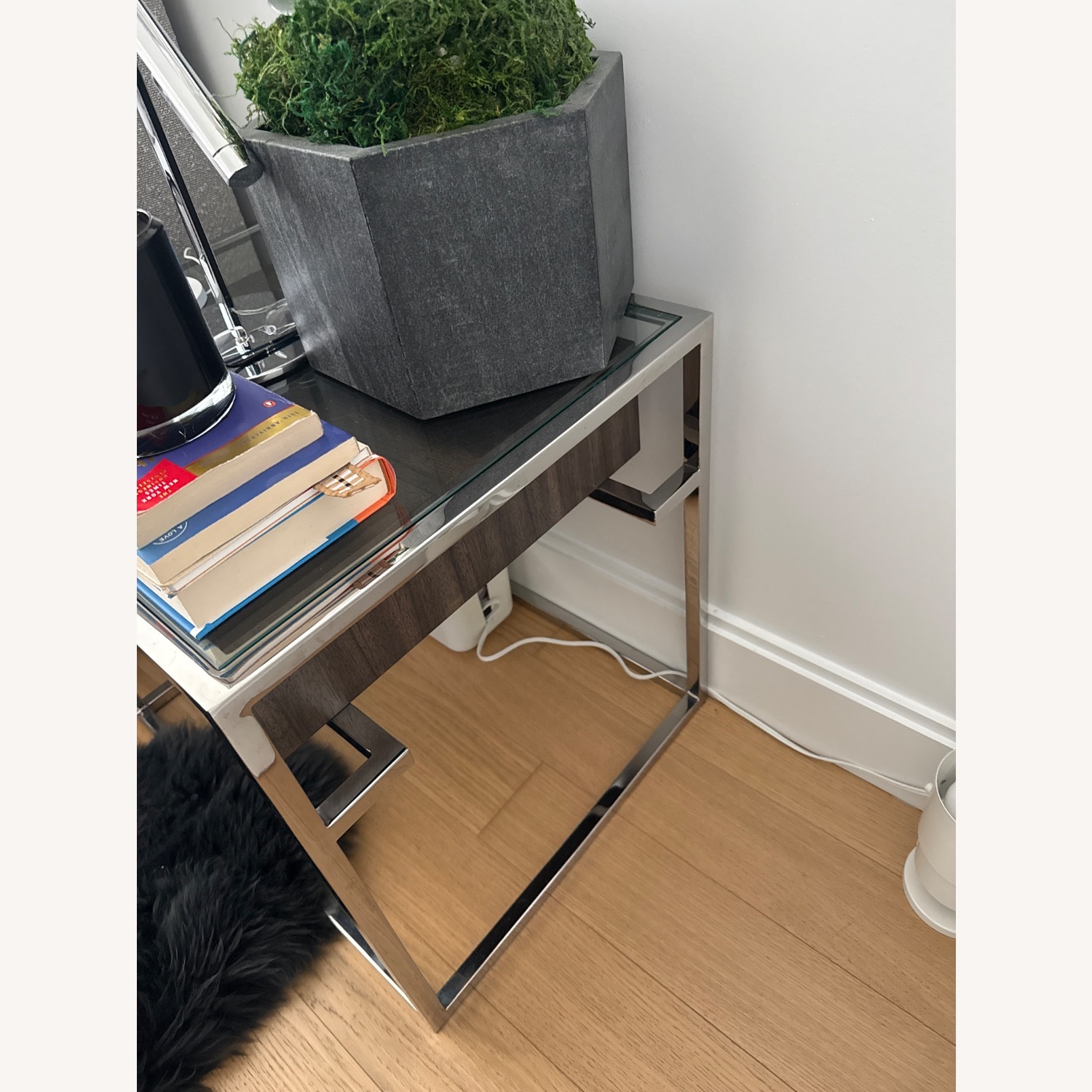 Restoration Hardware Glass Top Bedside Tables  - image-3