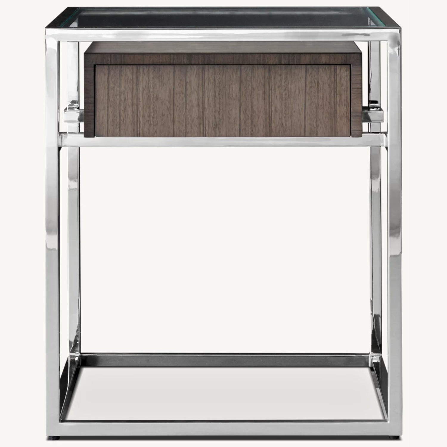 Restoration Hardware Glass Top Bedside Tables  - image-0