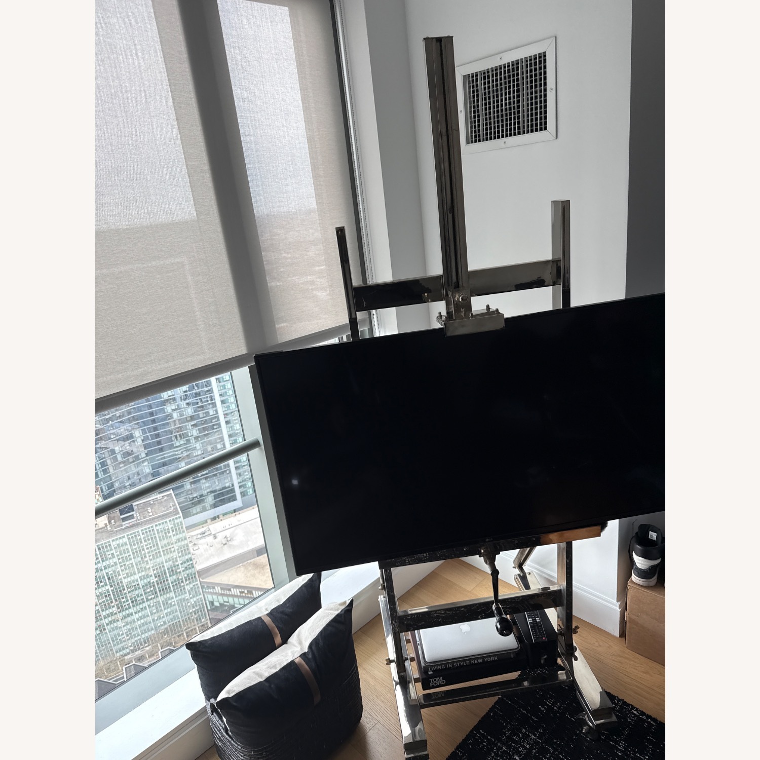 Restoration Hardward TV Easel - Chrome - image-2