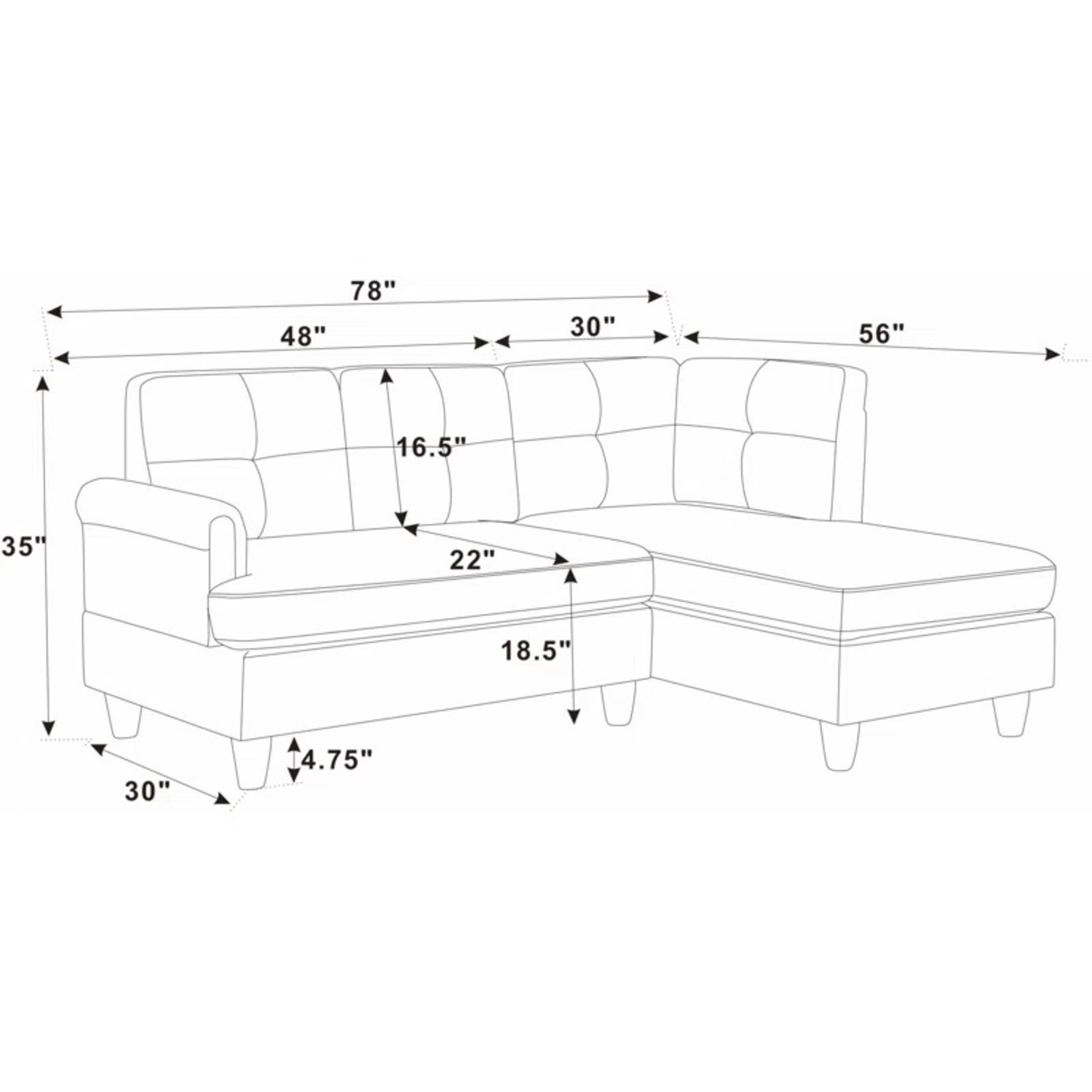 Lark Manor 2 - Piece Upholstered Sectional Couch - image-3