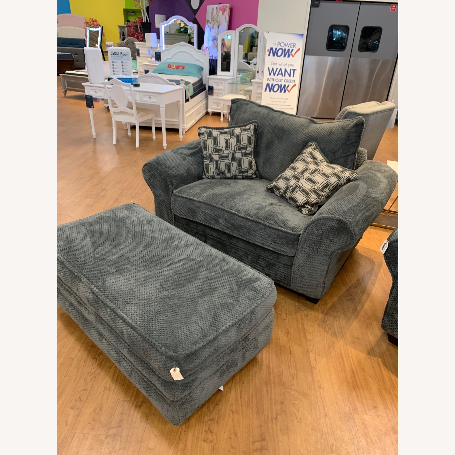 Loveseat with Foot Rest - image-2