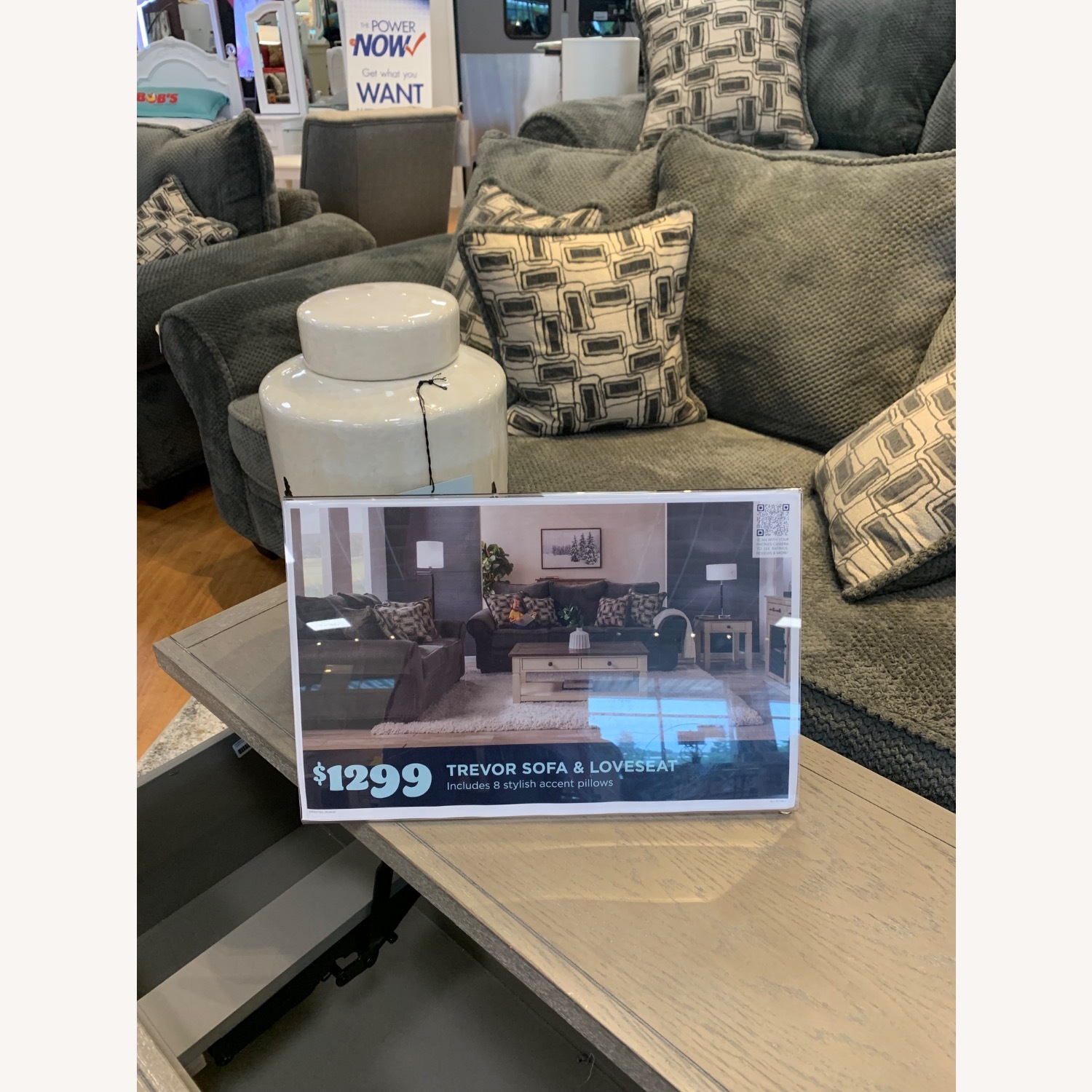 Loveseat with Foot Rest - image-1