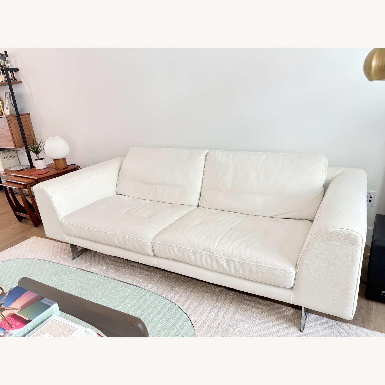Roche Bobois White Leather Sofa - image-7