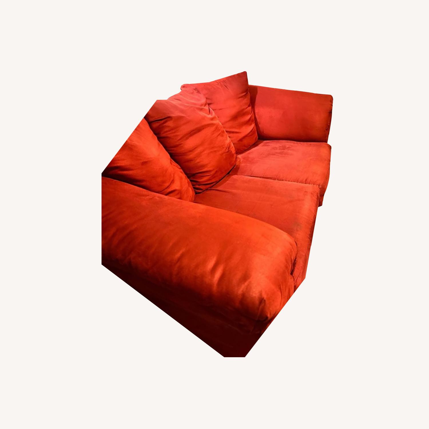 2 Seater Red Sofa - image-0