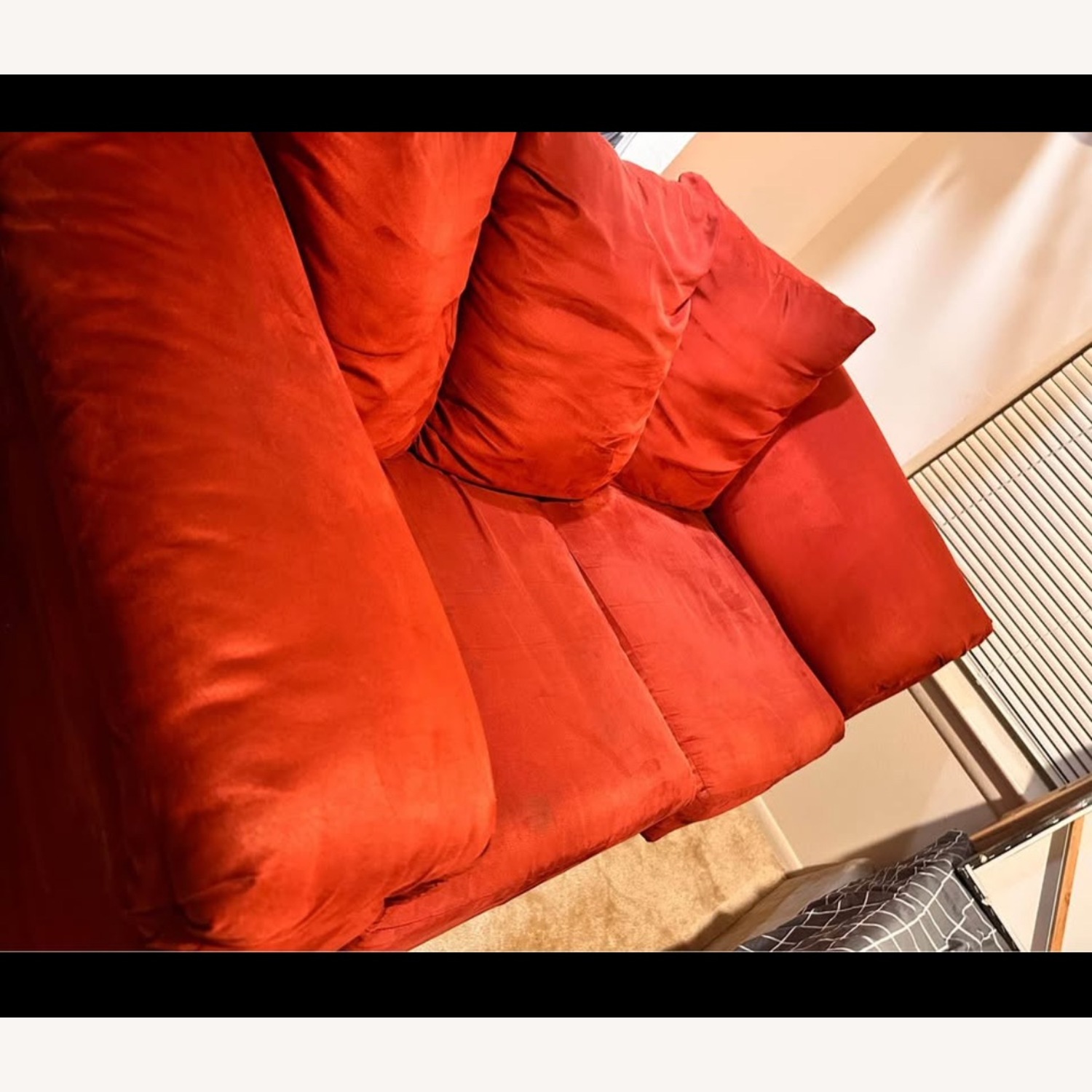 2 Seater Red Sofa - image-1