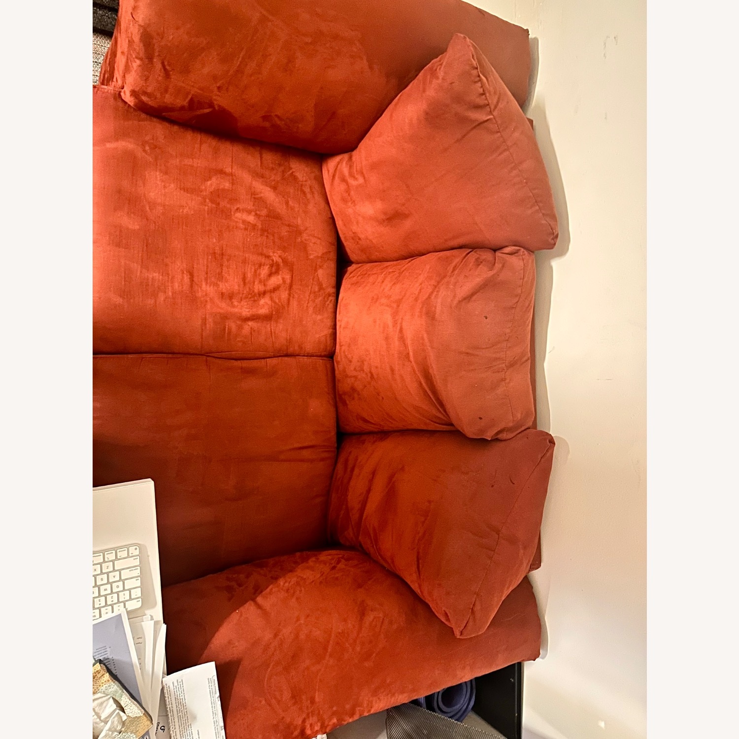2 Seater Red Sofa - image-2