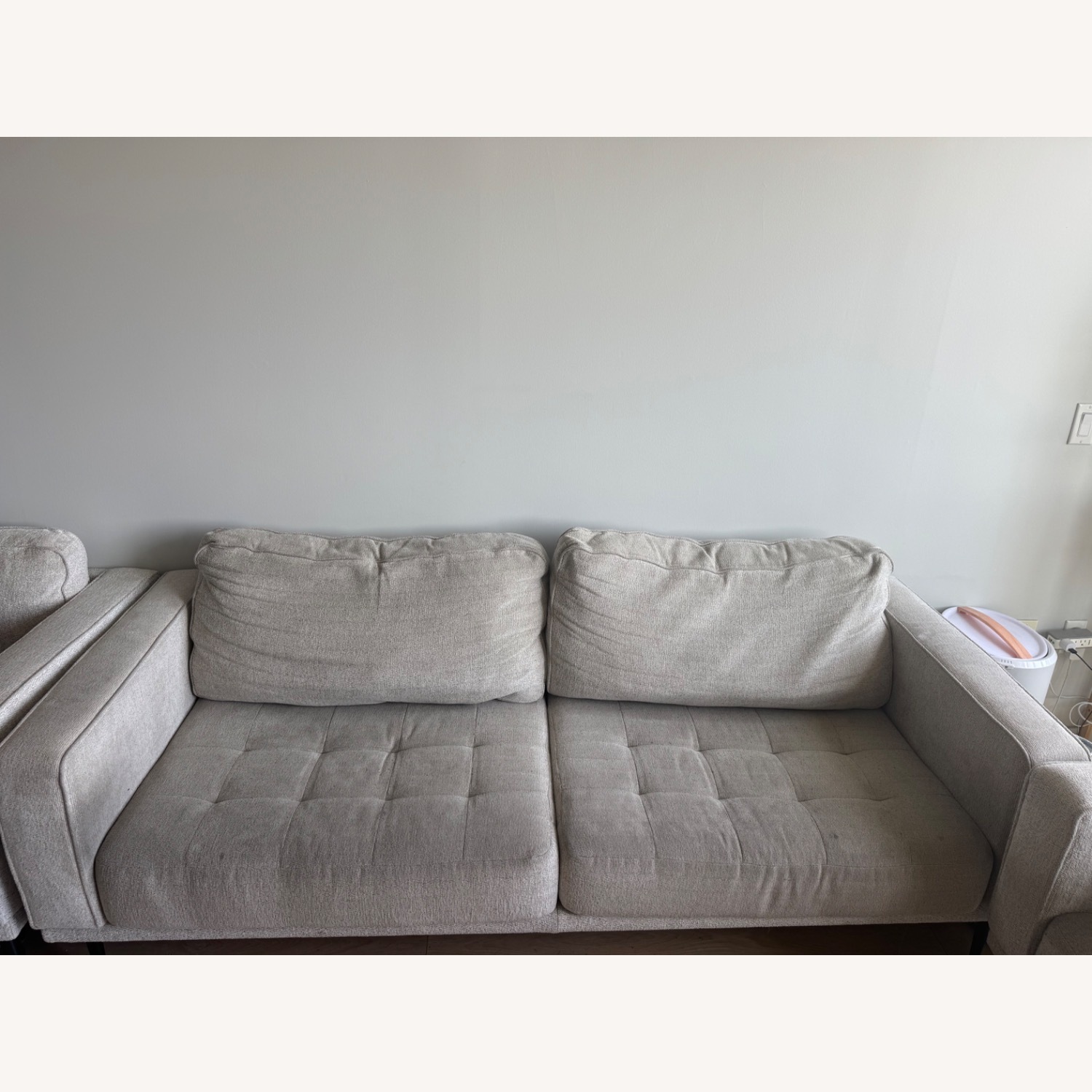 White Fabric Sofa - image-5